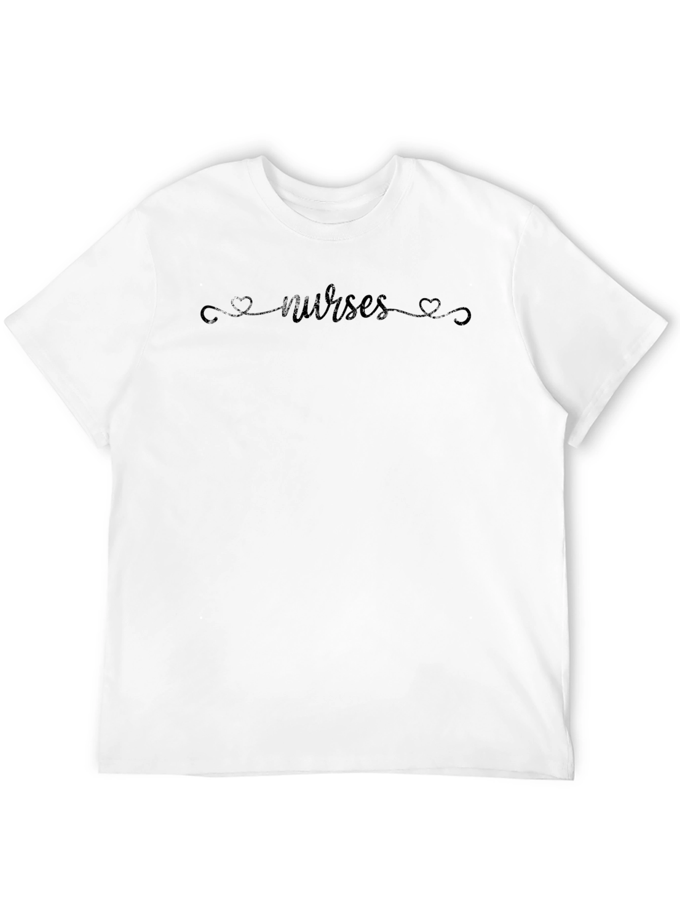 Nurses Heart Graphic Tee - Black Casual T-Shirt