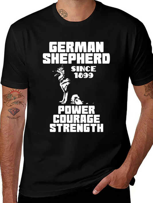 German Shepherd Power Graphic Tee - Dog Lover Shirt