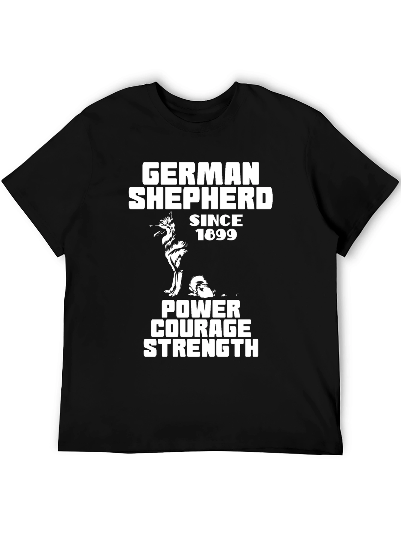 German Shepherd Power Graphic Tee - Dog Lover Shirt