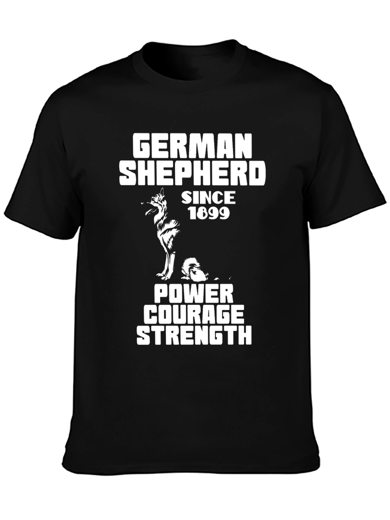 German Shepherd Power Graphic Tee - Dog Lover Shirt