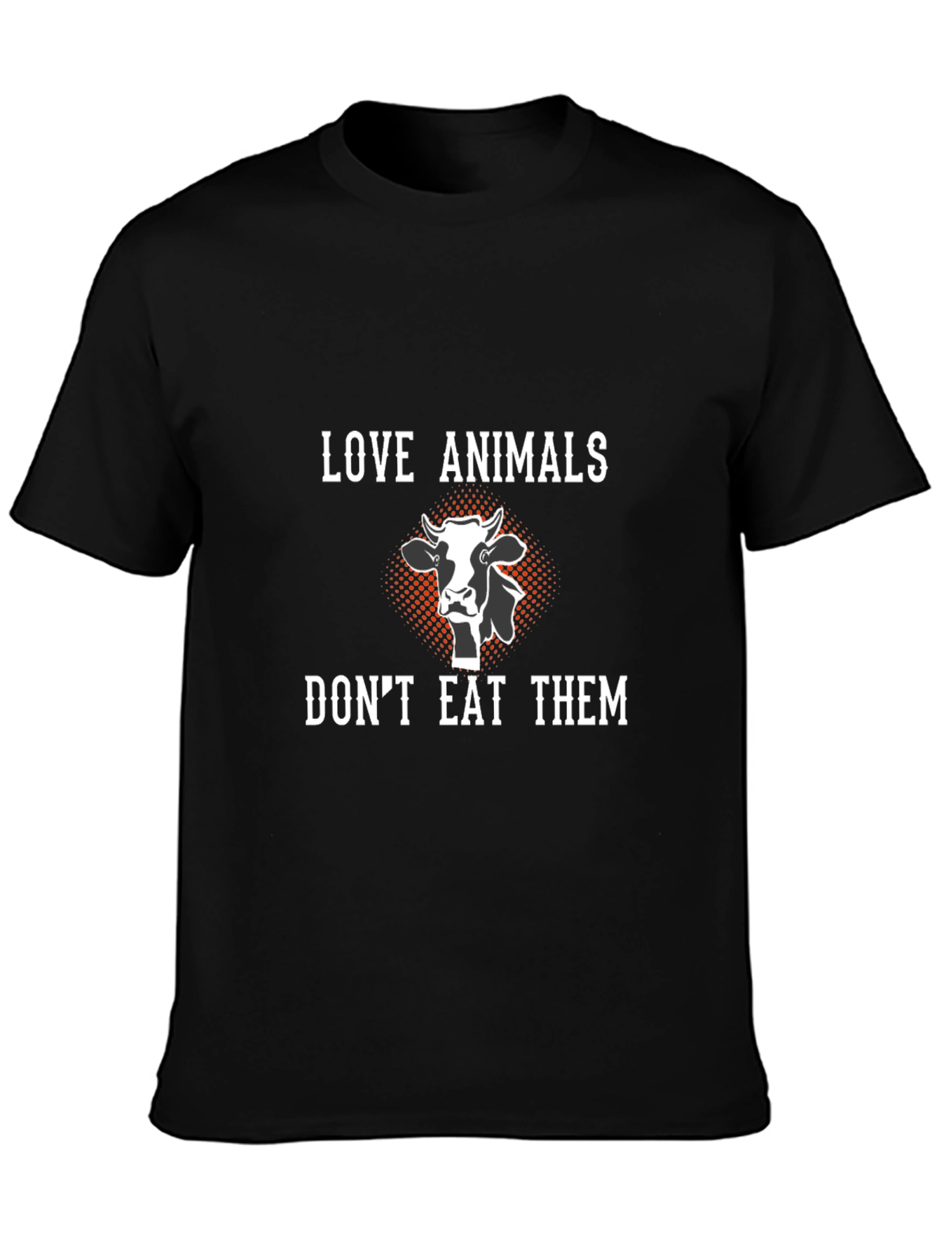 Love Animals Dont Eat Them Black T-Shirt