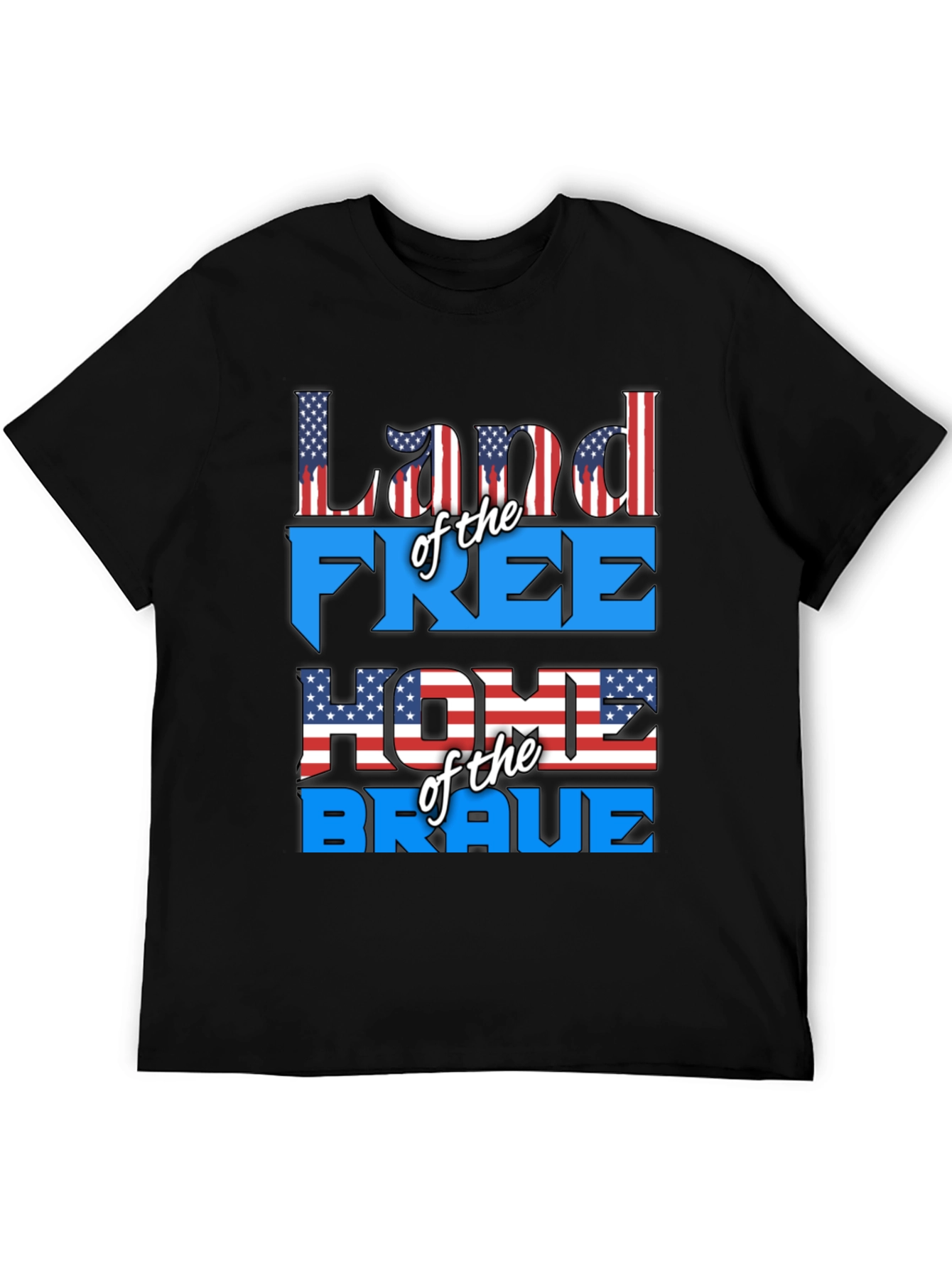 Patriotic Land of the Free Graphic T-Shirt