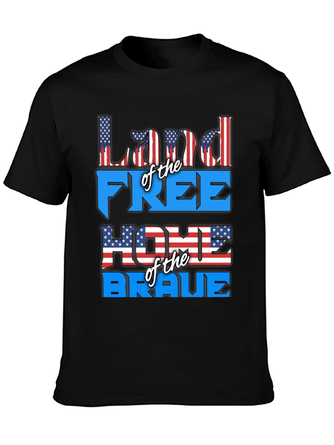Patriotic Land of the Free Graphic T-Shirt