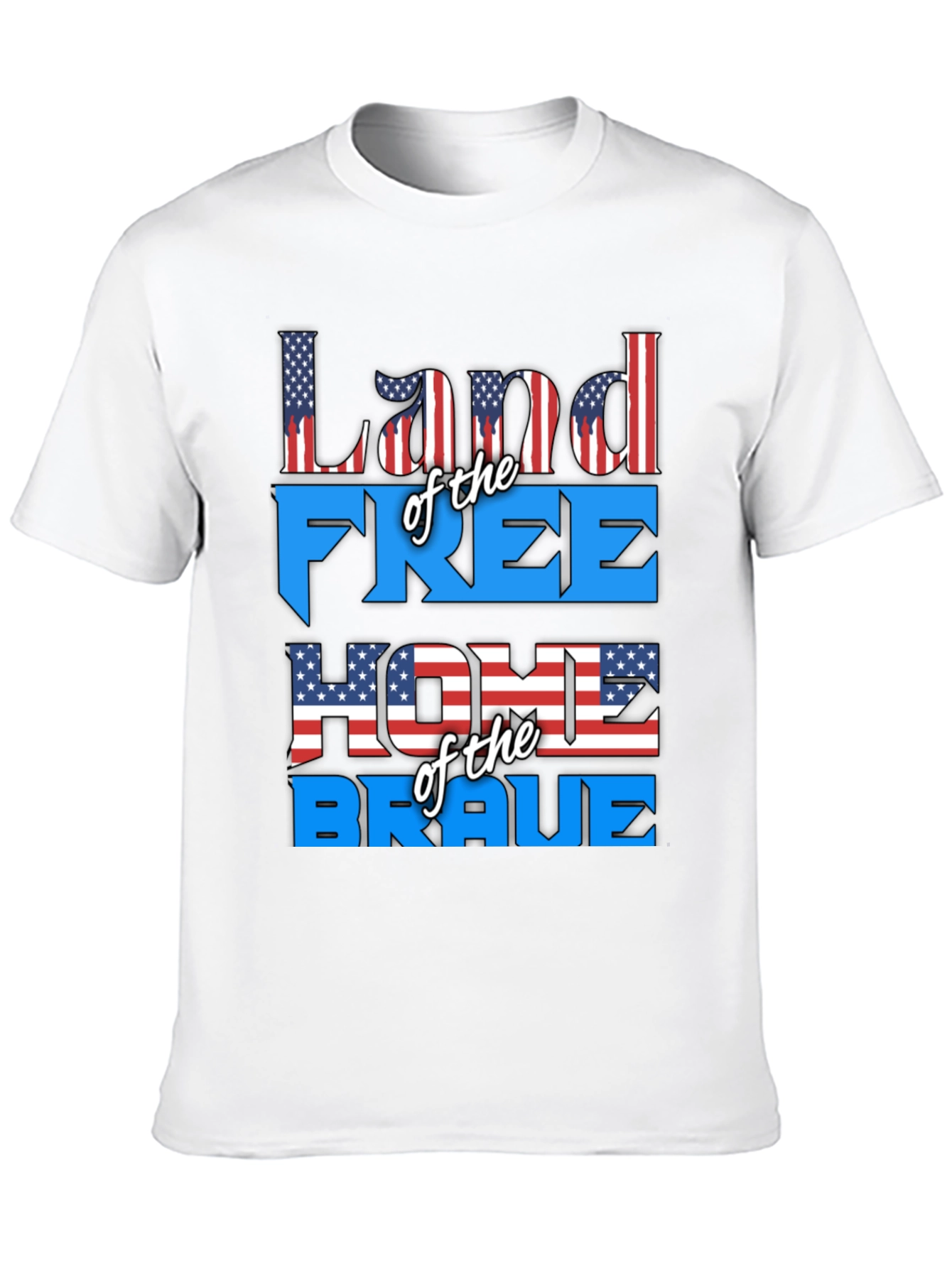 Patriotic Land of the Free Graphic T-Shirt