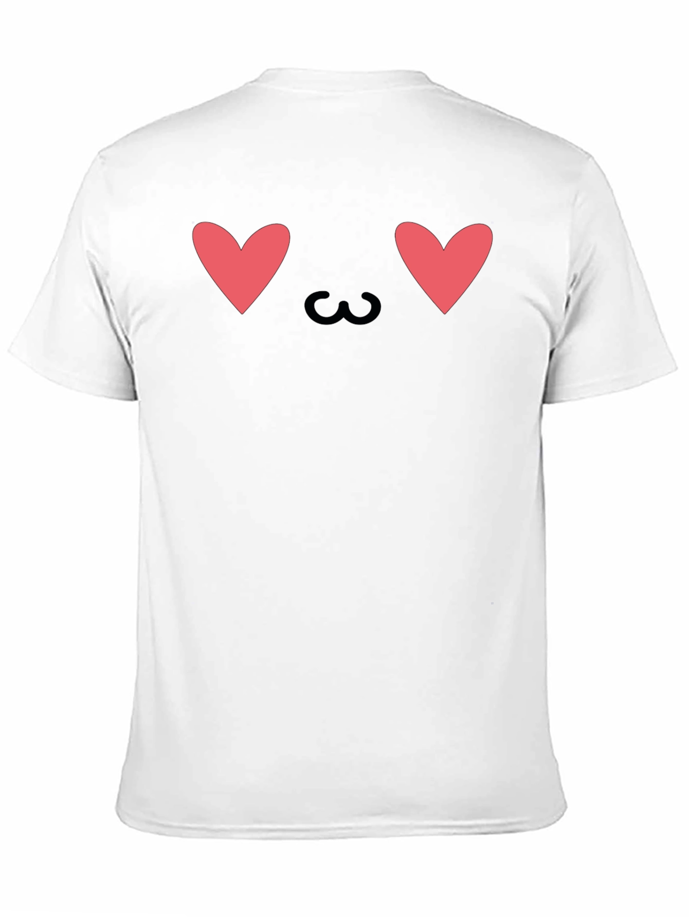 Cute Heart Eyes Emoji Graphic Tee - Black