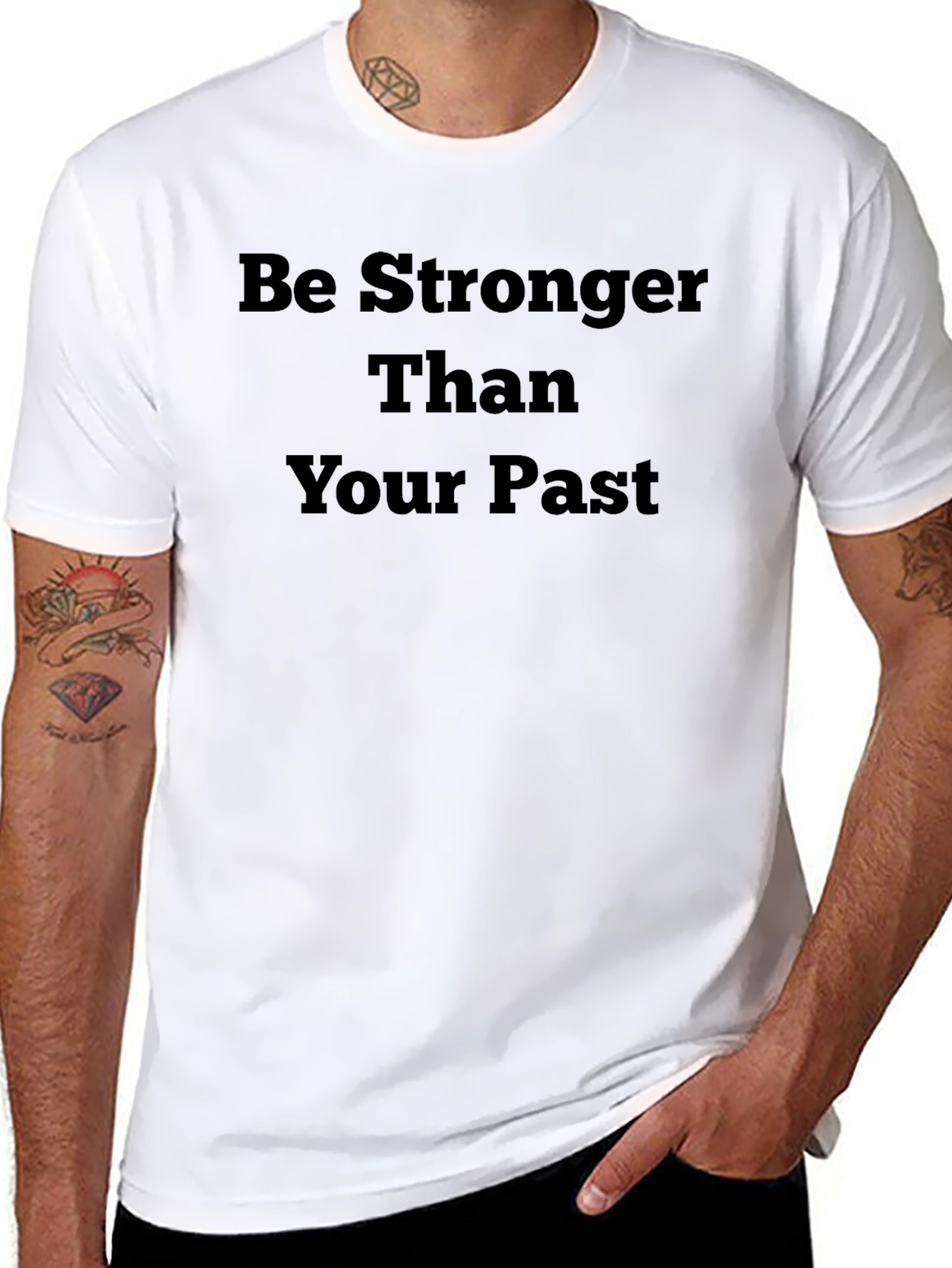 Motivational Graphic Tee - Be Stronger Than Your Past