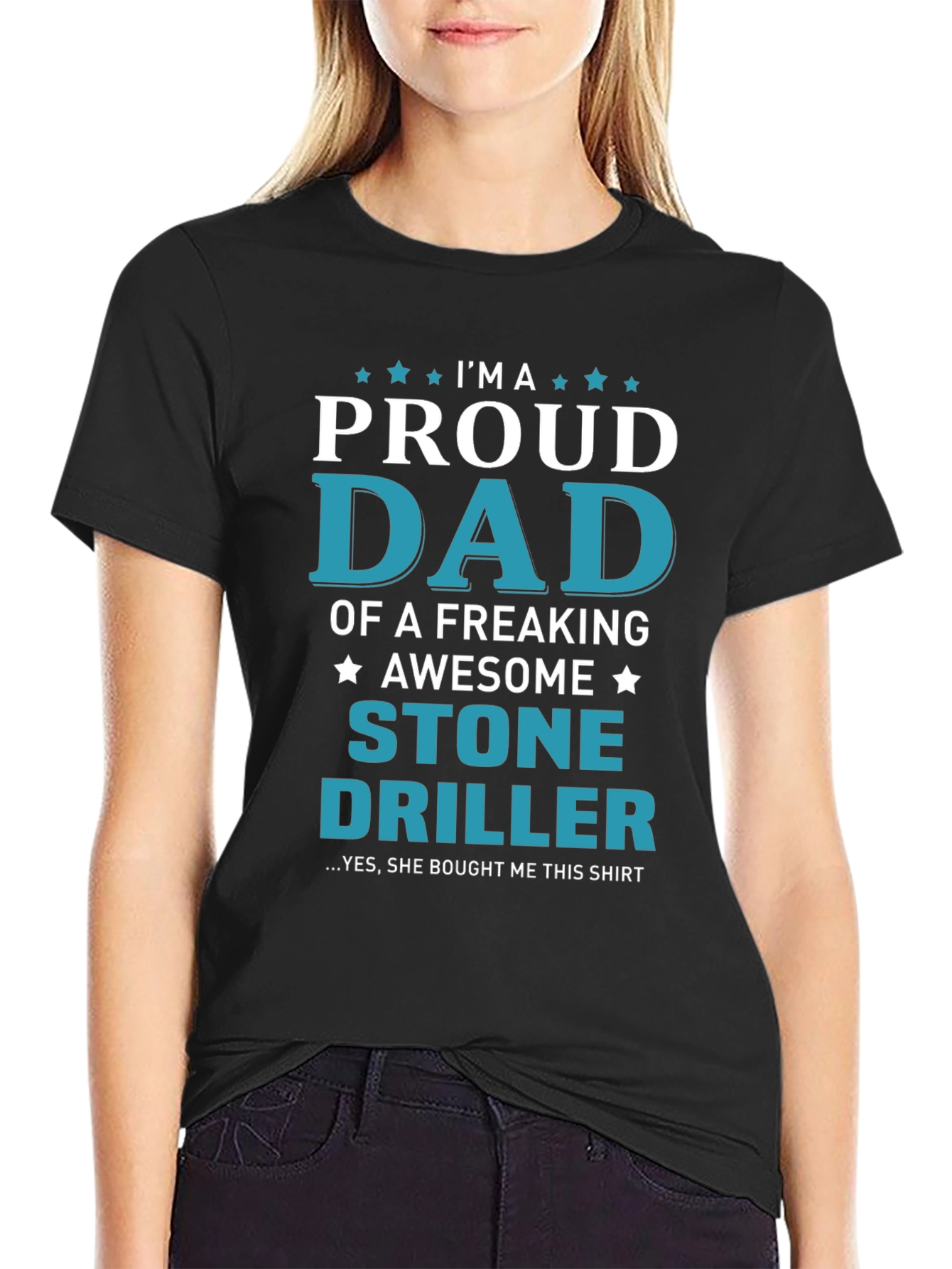 Proud Dad Stone Driller Graphic T-Shirt