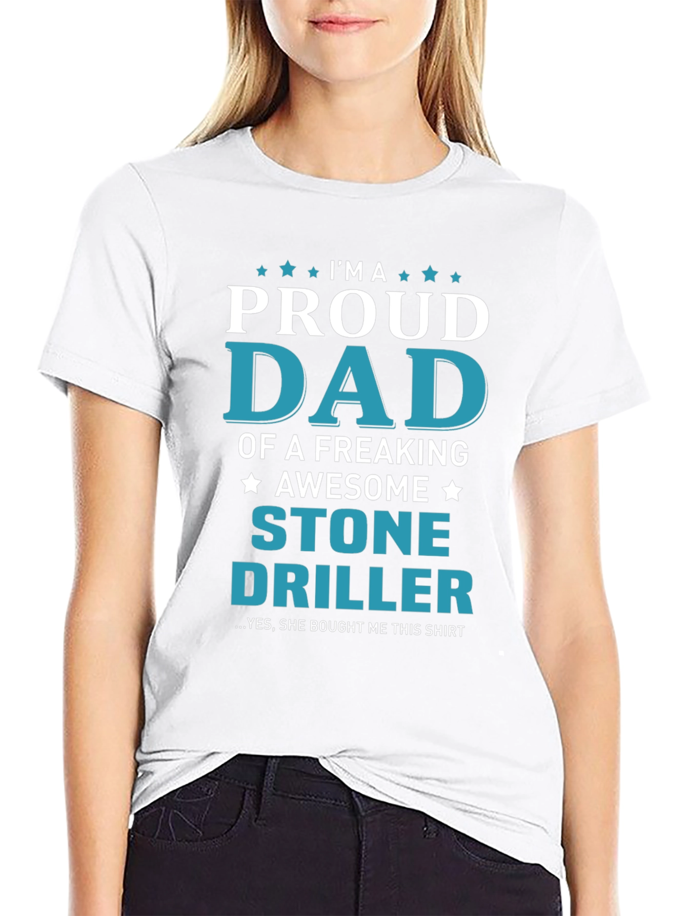 Proud Dad Stone Driller Graphic T-Shirt