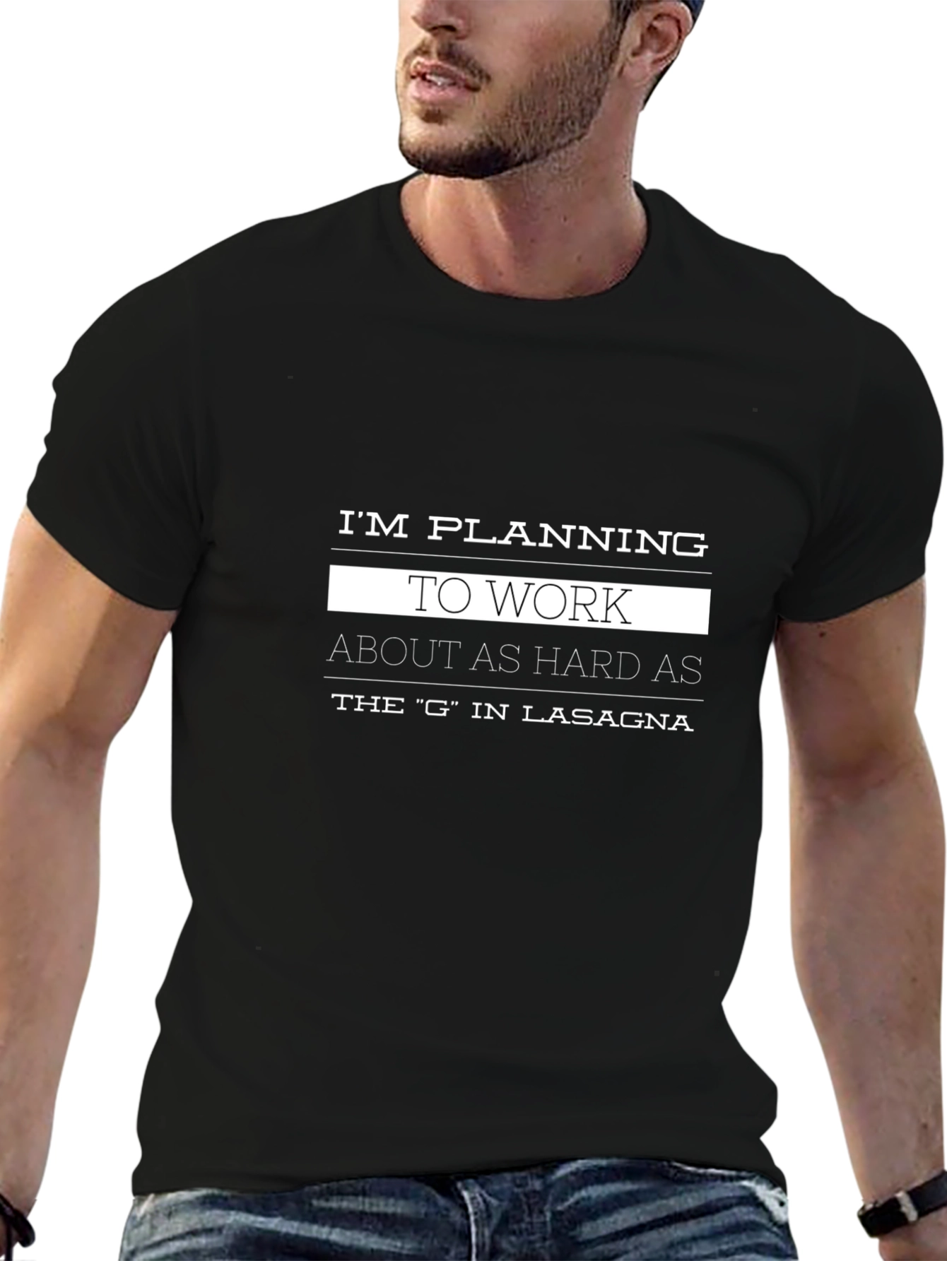 Funny Lasagna Work Ethic Graphic T-Shirt