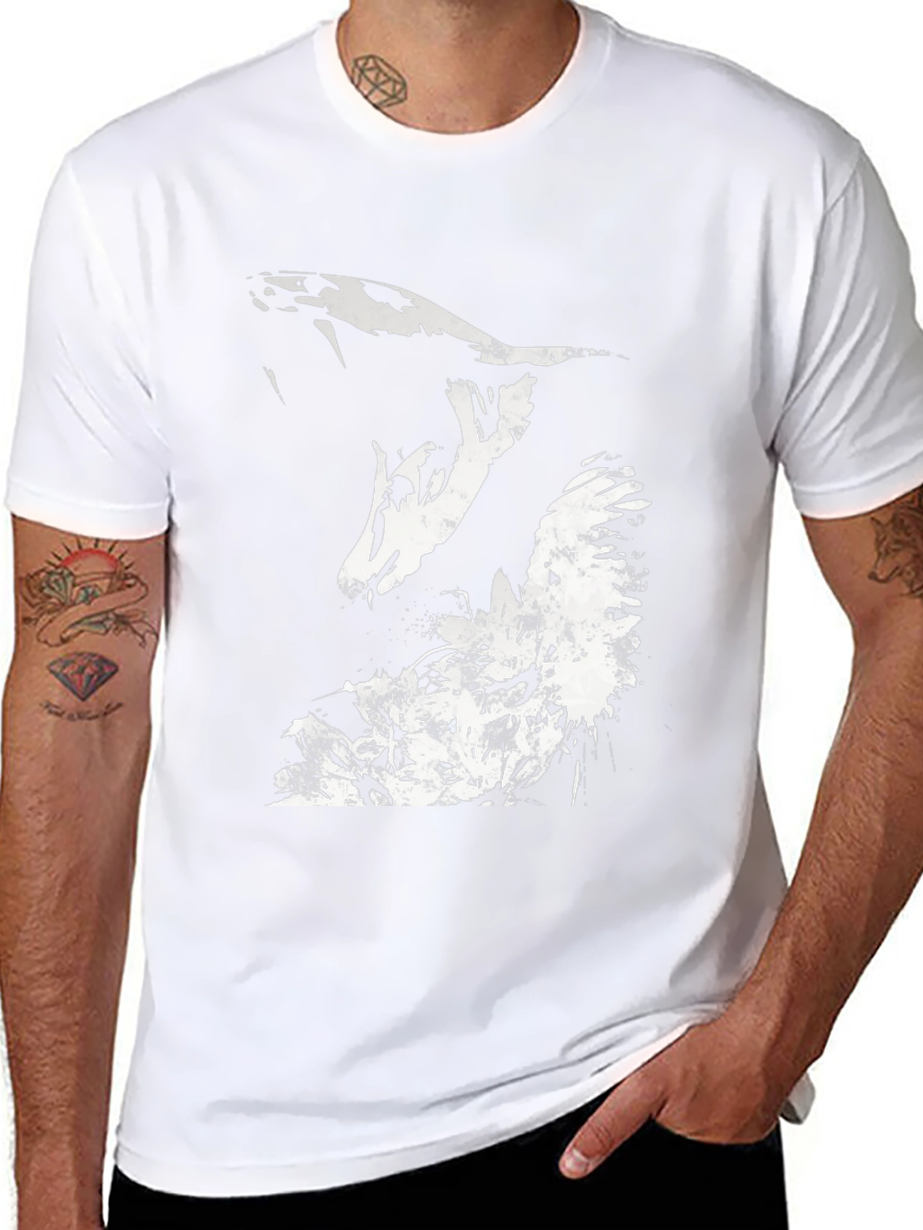 Mens Black Snake Graphic Tee