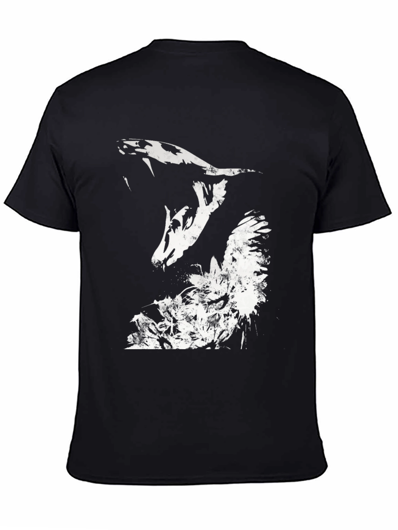 Mens Black Snake Graphic Tee
