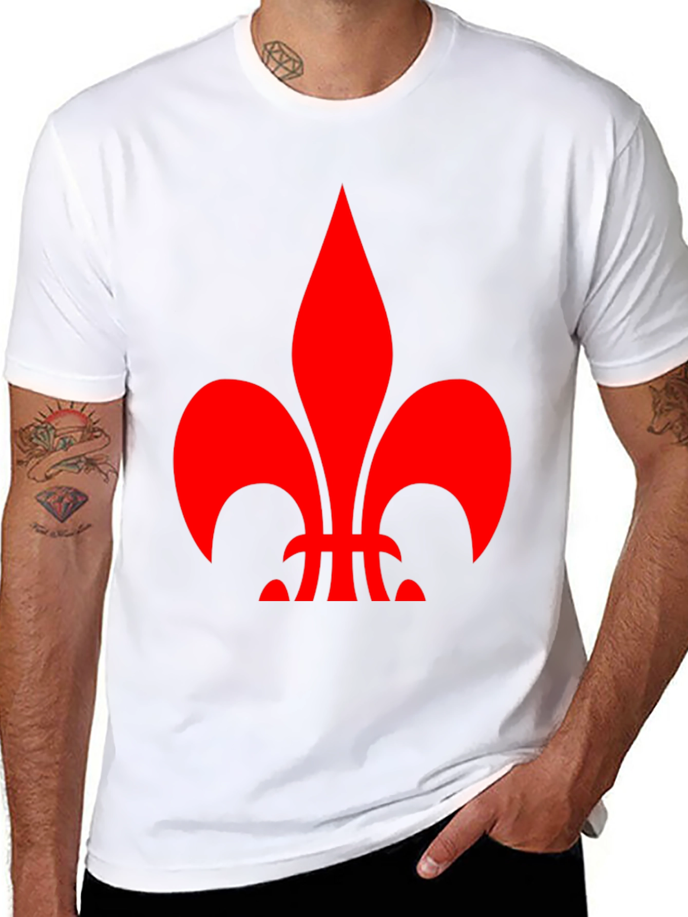 Fleur-de-lis Graphic Tee - Stylish Black Shirt