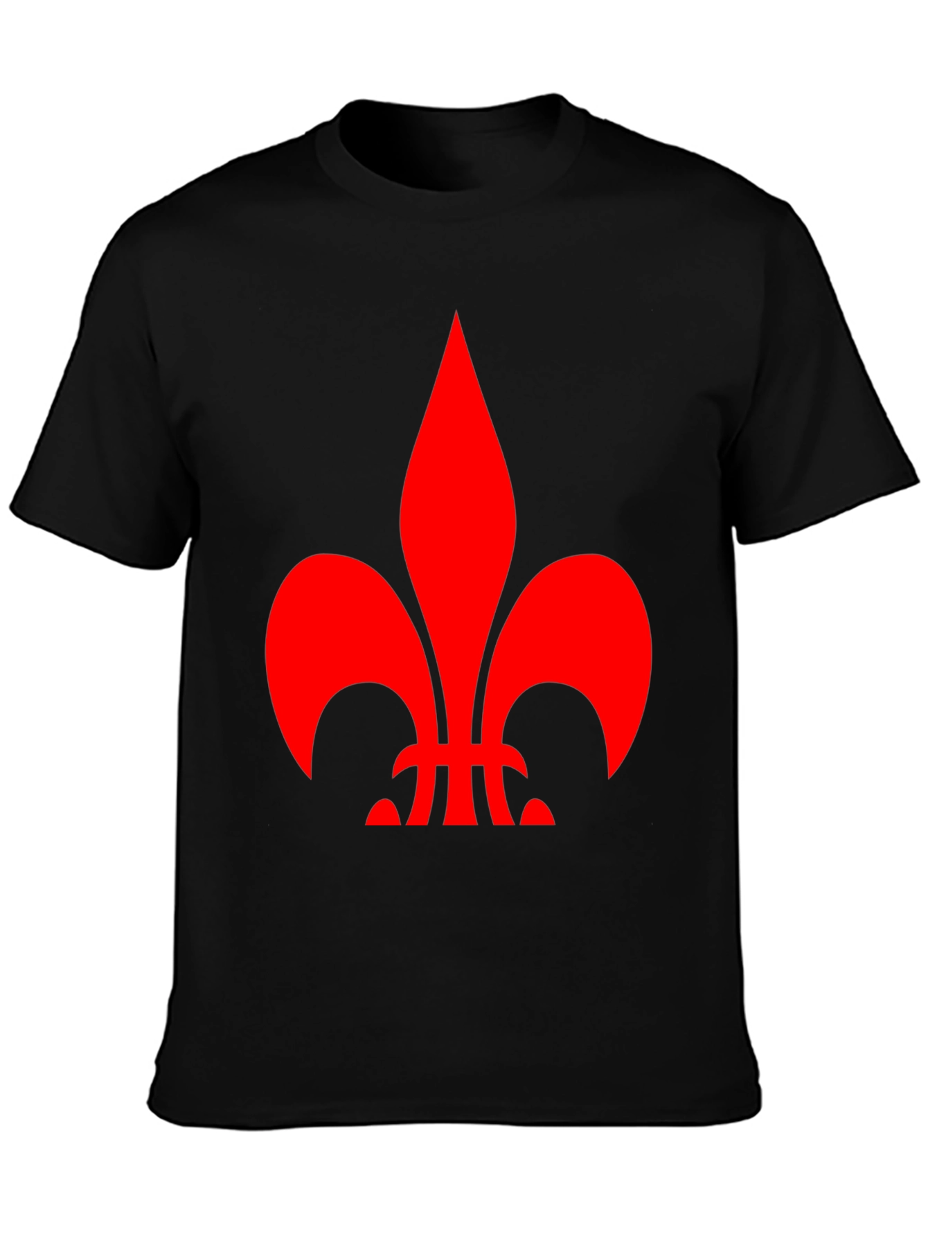 Fleur-de-lis Graphic Tee - Stylish Black Shirt