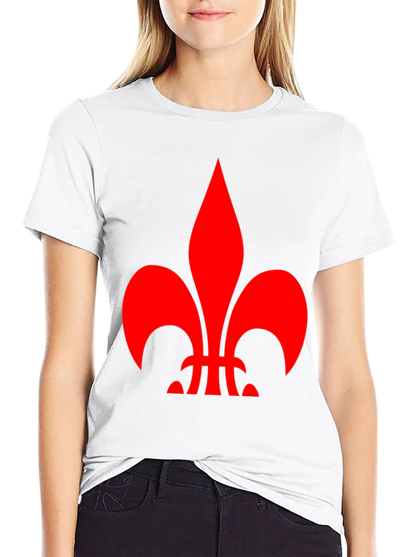 Fleur-de-lis Graphic Tee - Stylish Black Shirt