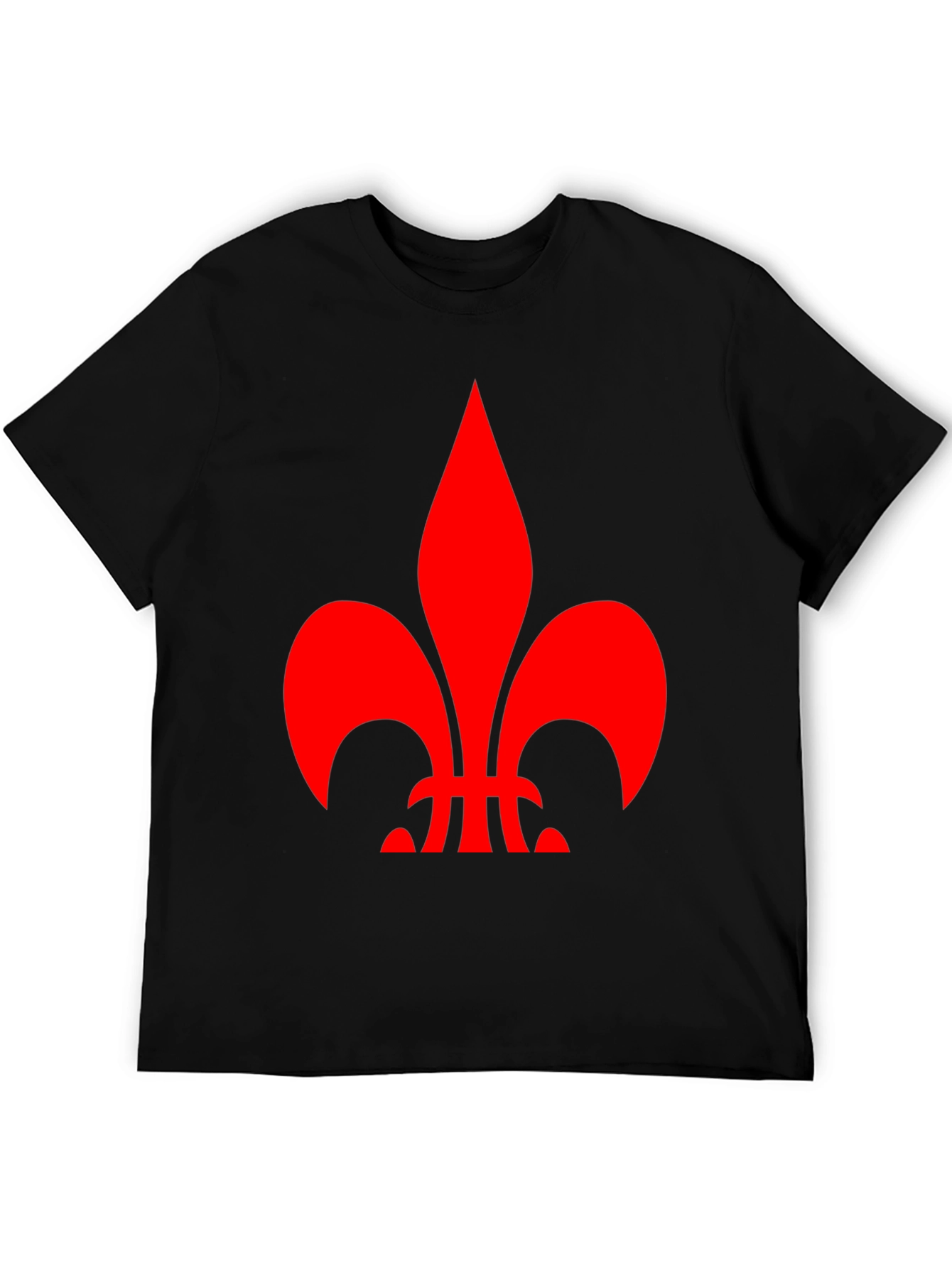 Fleur-de-lis Graphic Tee - Stylish Black Shirt