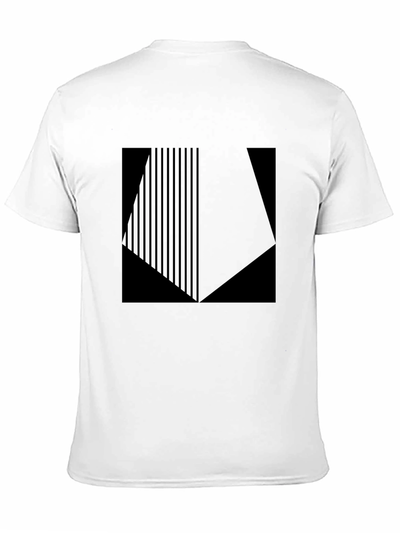 Geometric Graphic Print Black T-Shirt