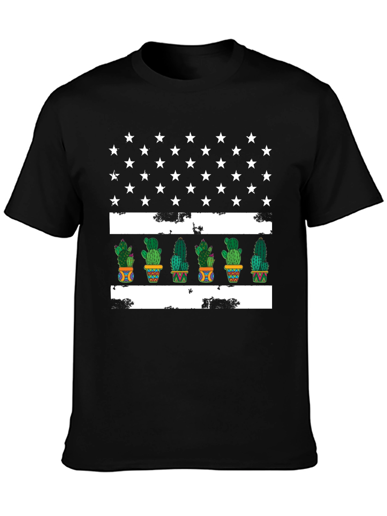 Cactus American Flag Graphic Tee