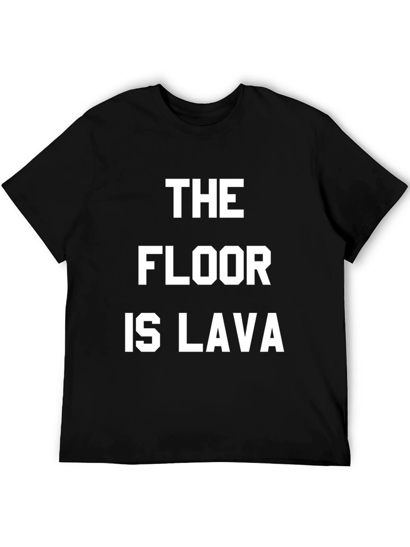The Floor is Lava Black Cotton Tee