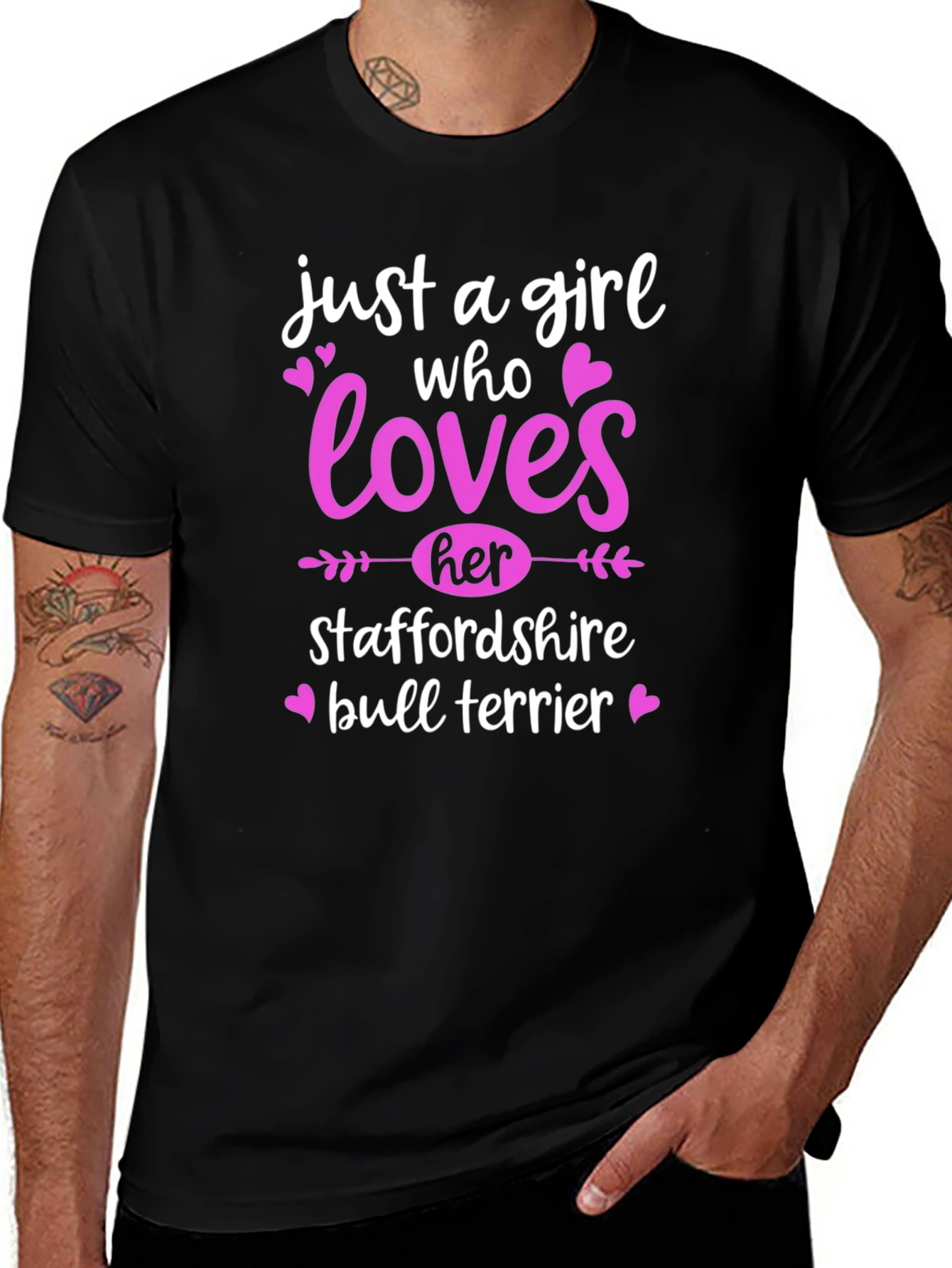 Girl Who Loves Staffordshire Bull Terrier T-Shirt