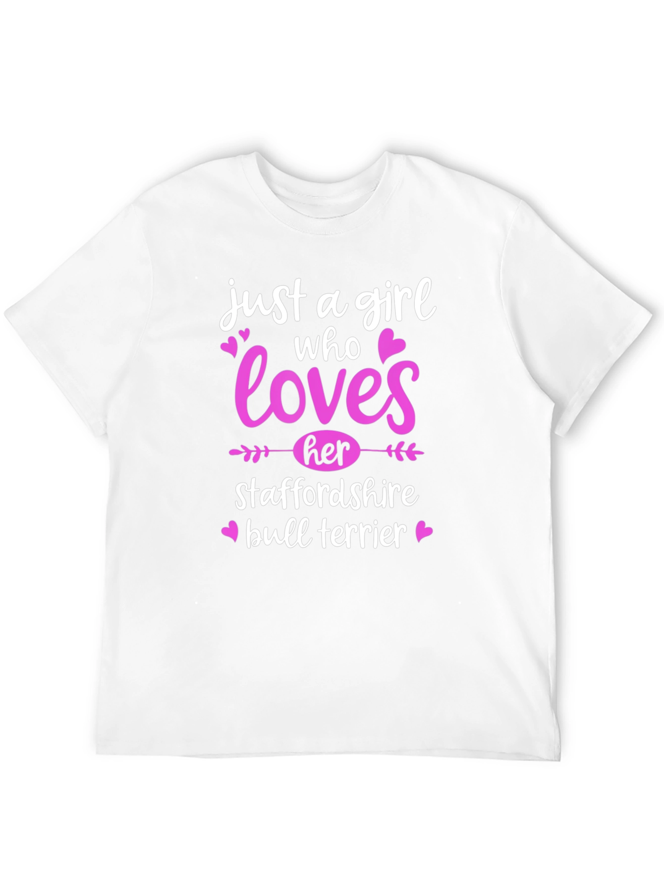 Girl Who Loves Staffordshire Bull Terrier T-Shirt