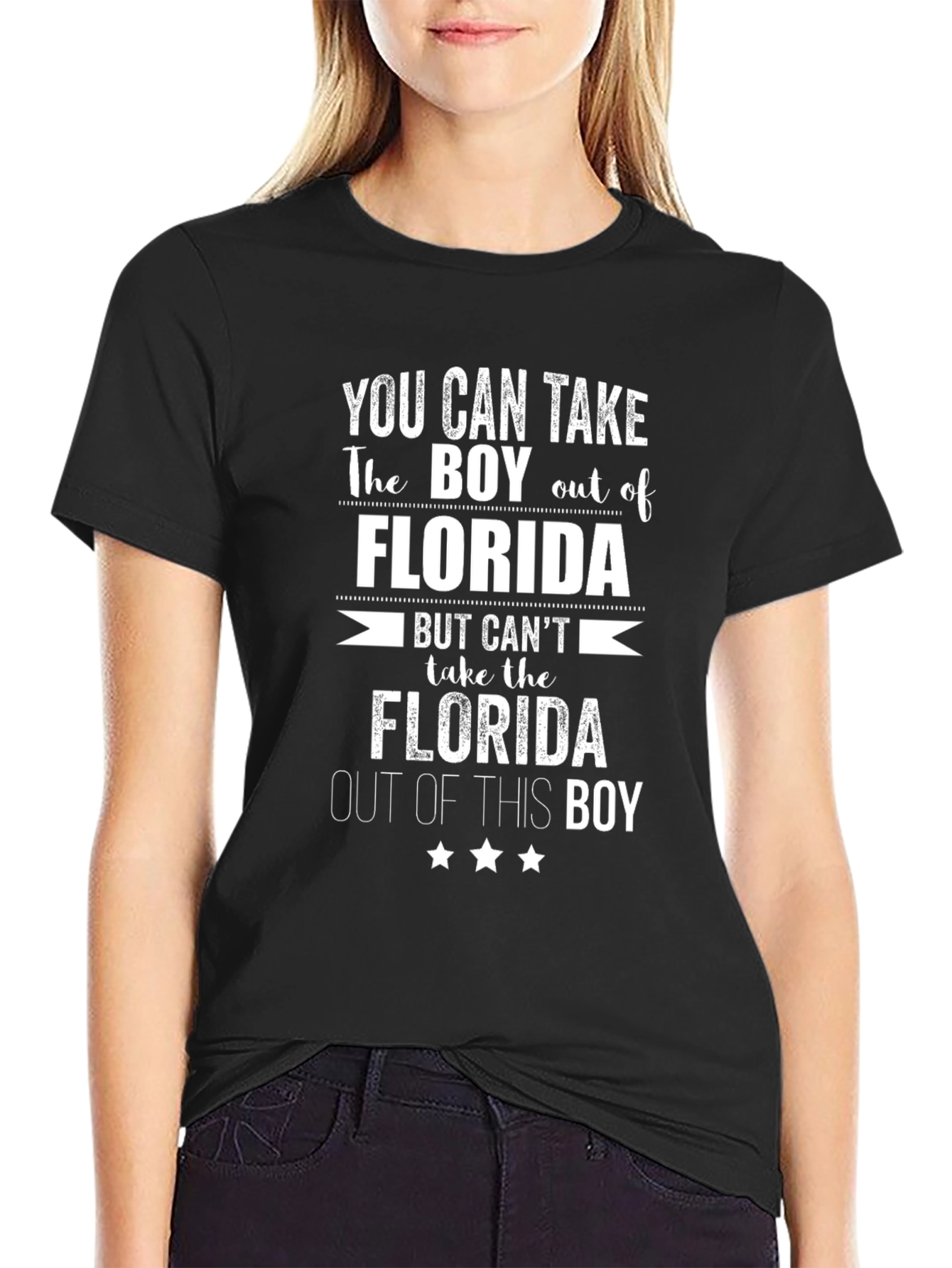 Florida Boy Graphic Tee - Black Cotton T-Shirt