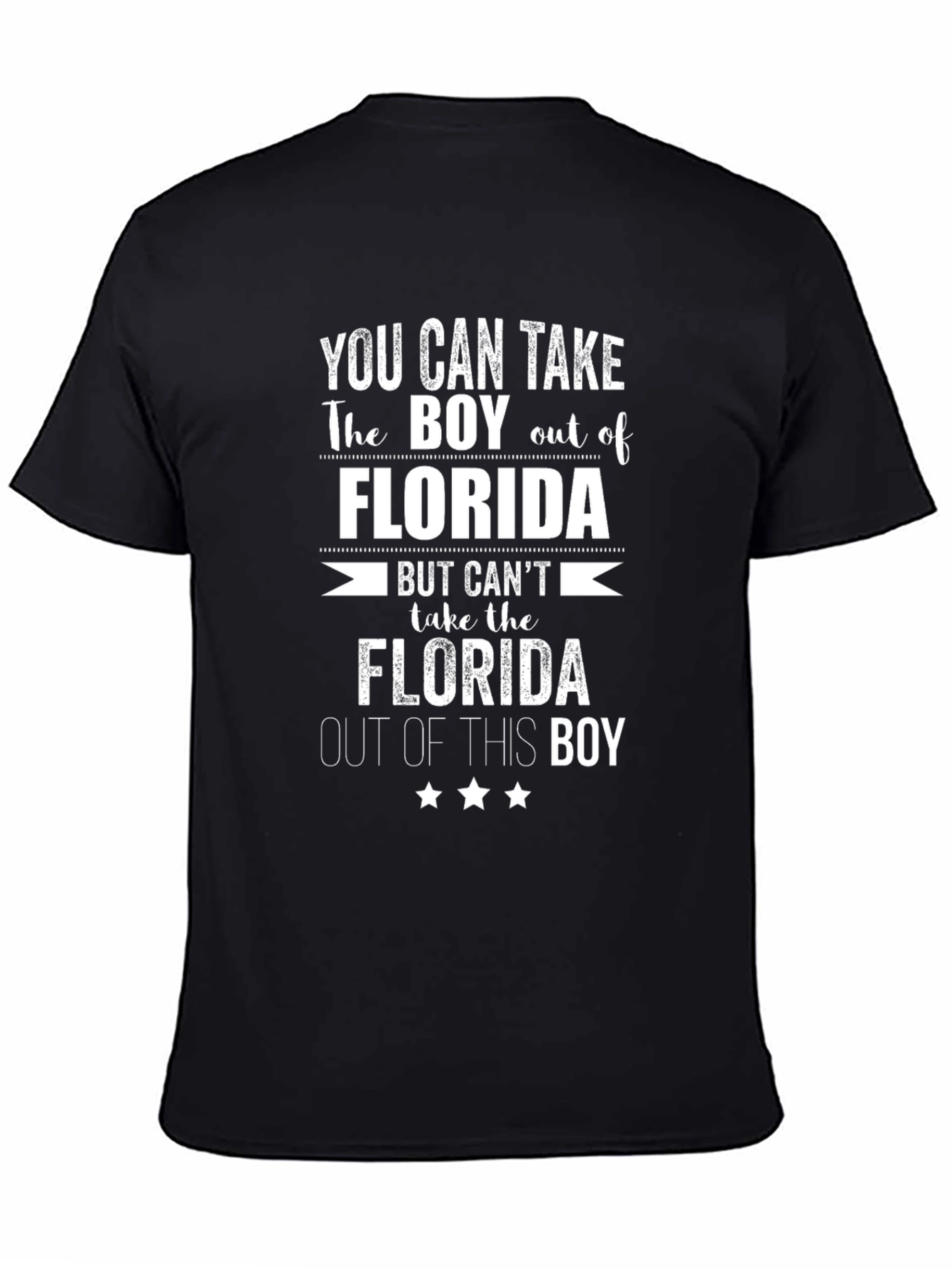 Florida Boy Graphic Tee - Black Cotton T-Shirt