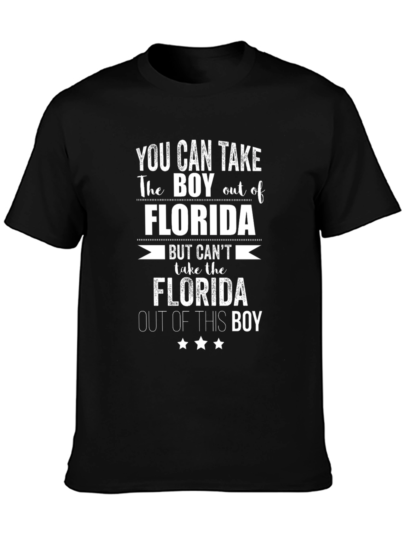 Florida Boy Graphic Tee - Black Cotton T-Shirt
