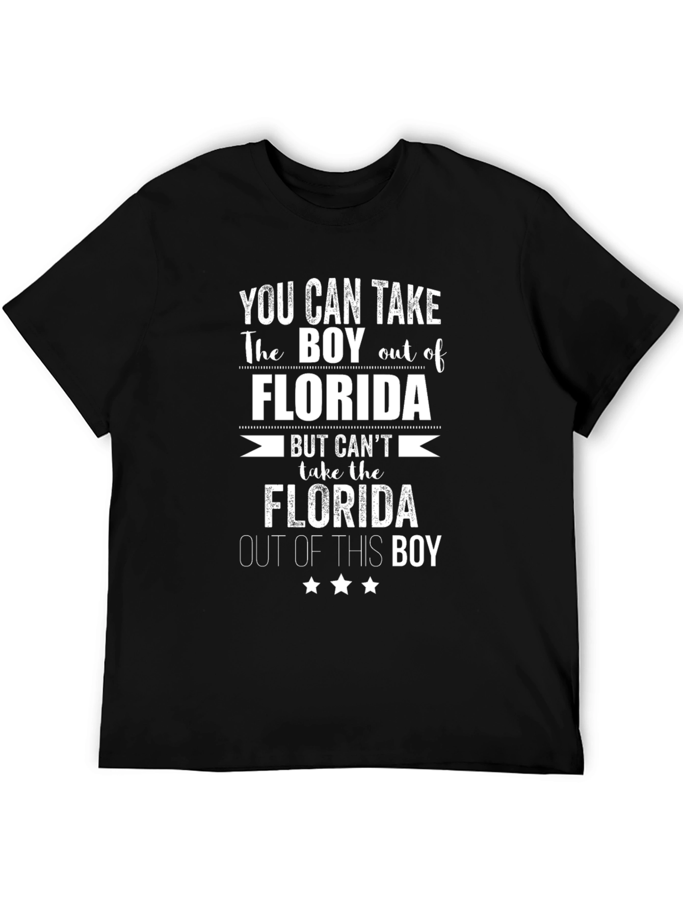 Florida Boy Graphic Tee - Black Cotton T-Shirt