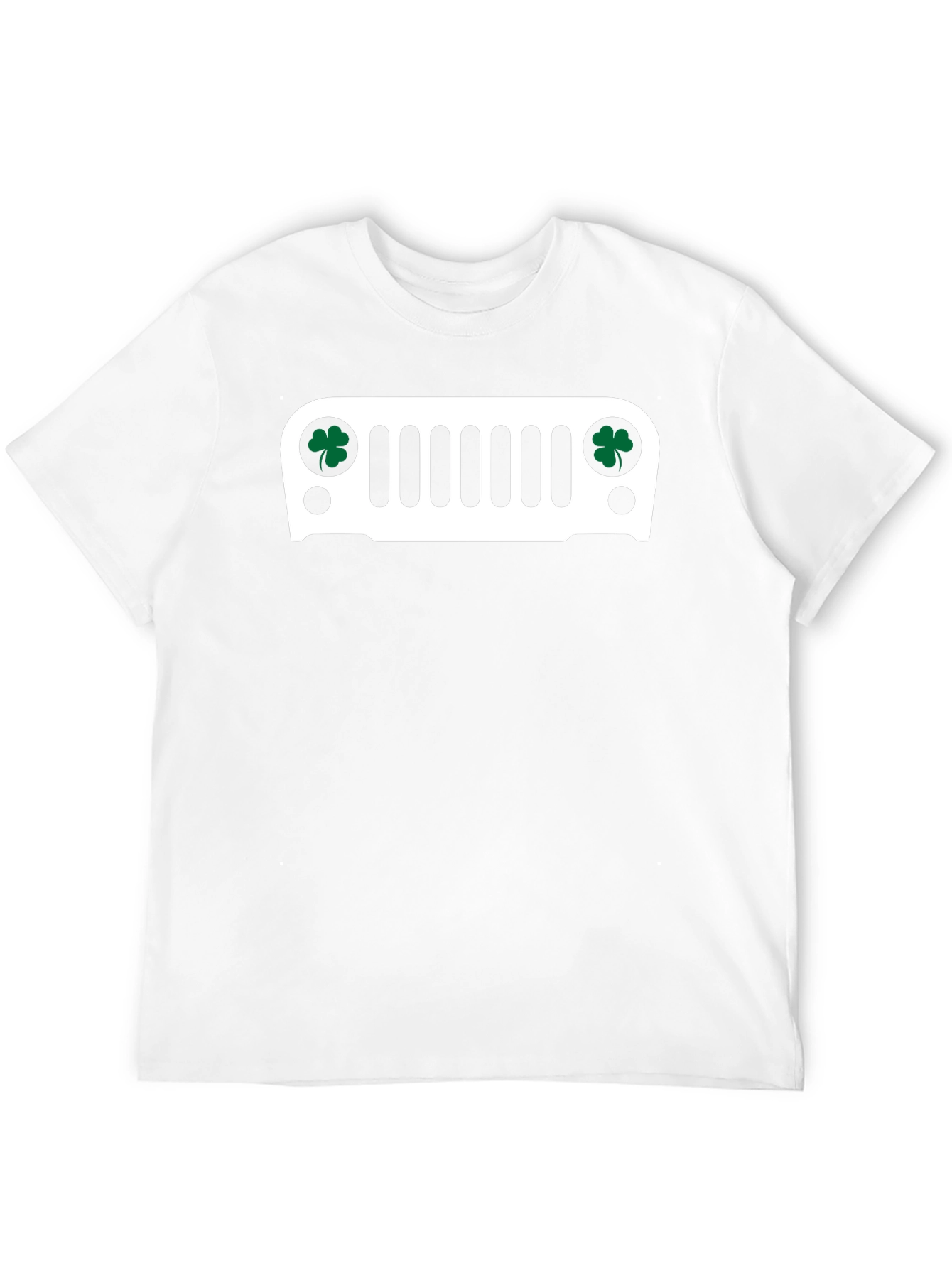St. Patricks Day Jeep Grille Black T-Shirt