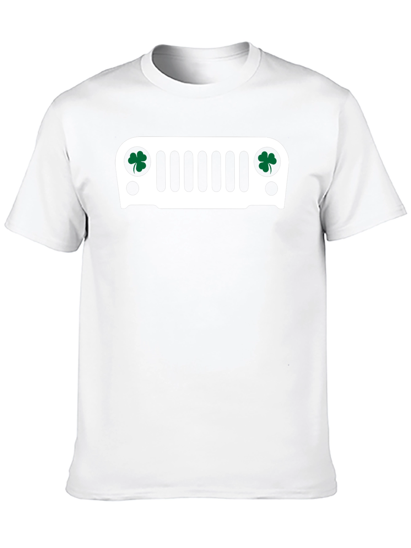 St. Patricks Day Jeep Grille Black T-Shirt