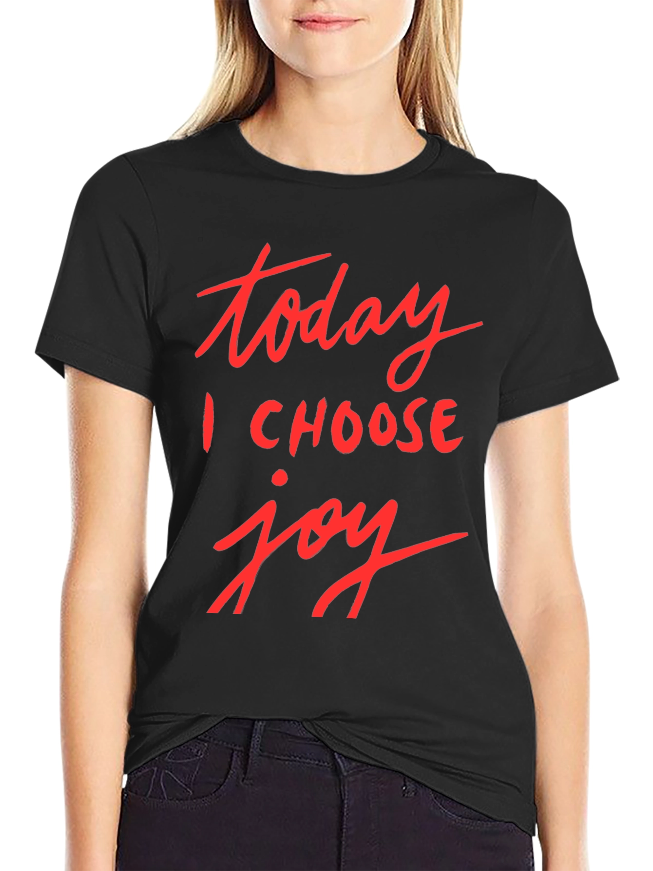 Today I Choose Joy Black Graphic Tee