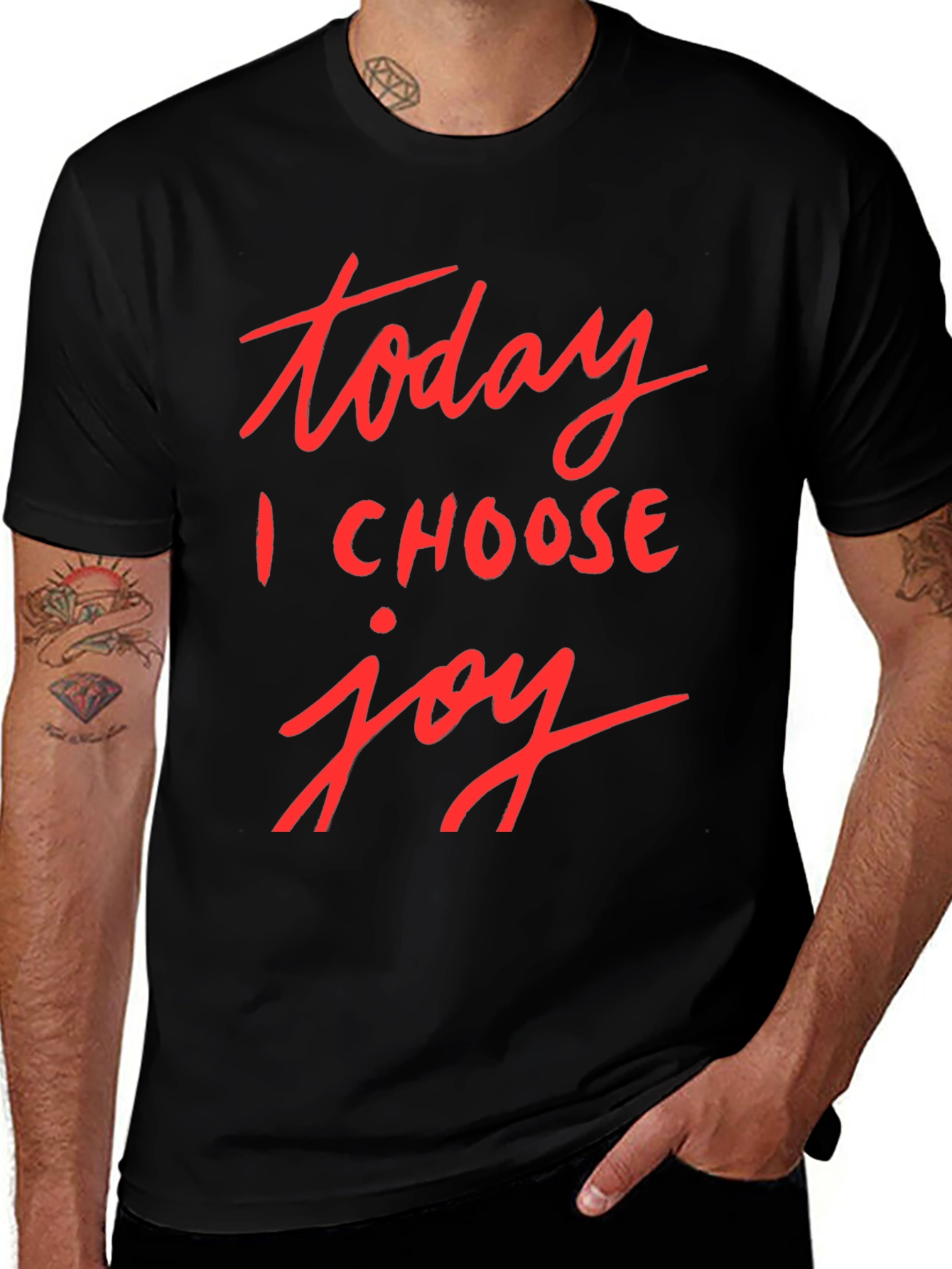 Today I Choose Joy Black Graphic Tee