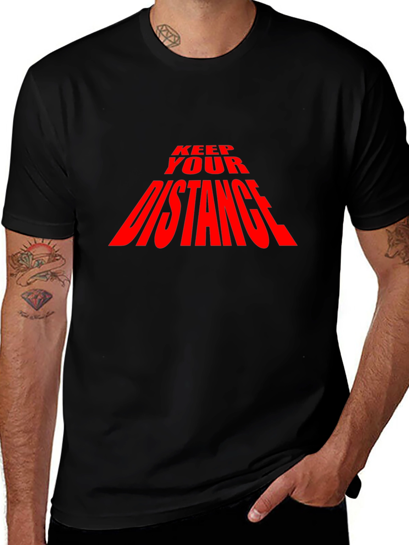 Keep Your Distance T-Shirt - Black