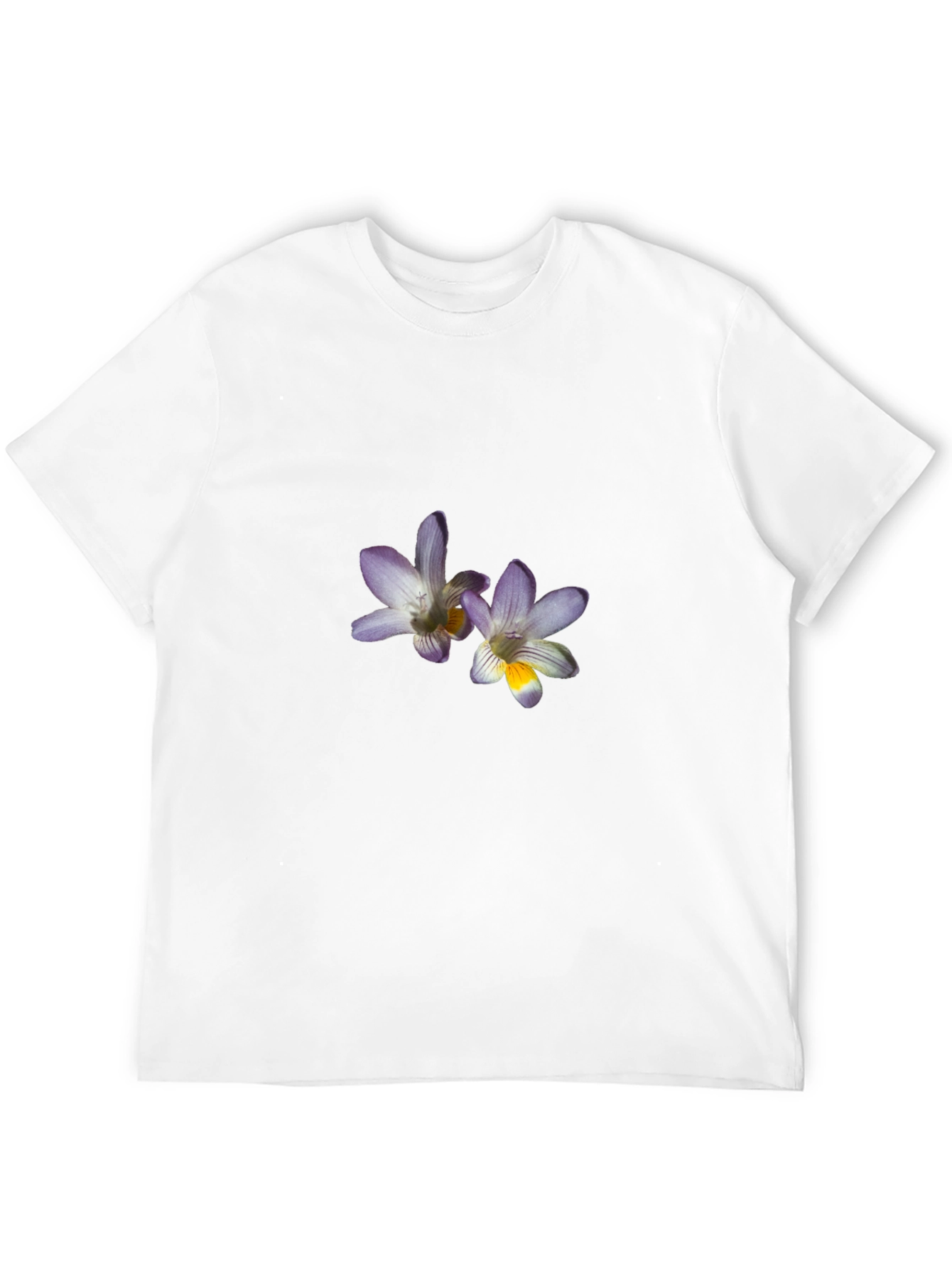 Floral Print Mens Black T-Shirt