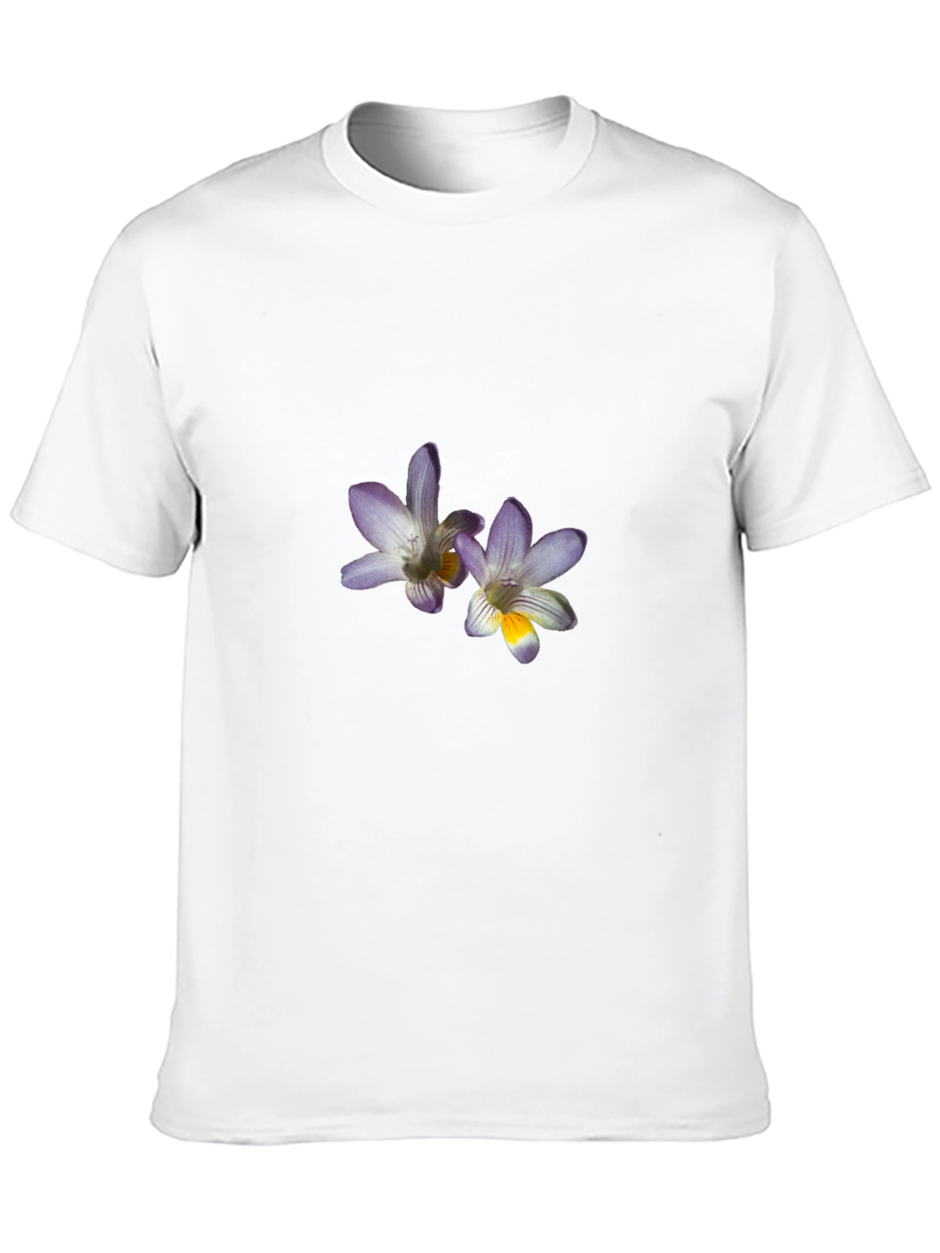 Floral Print Mens Black T-Shirt