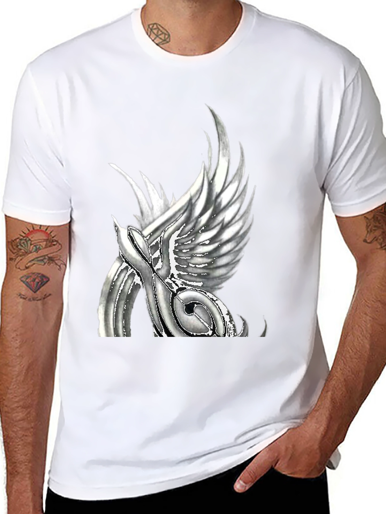 Winged Music Note T-Shirt - Unique Graphic Tee