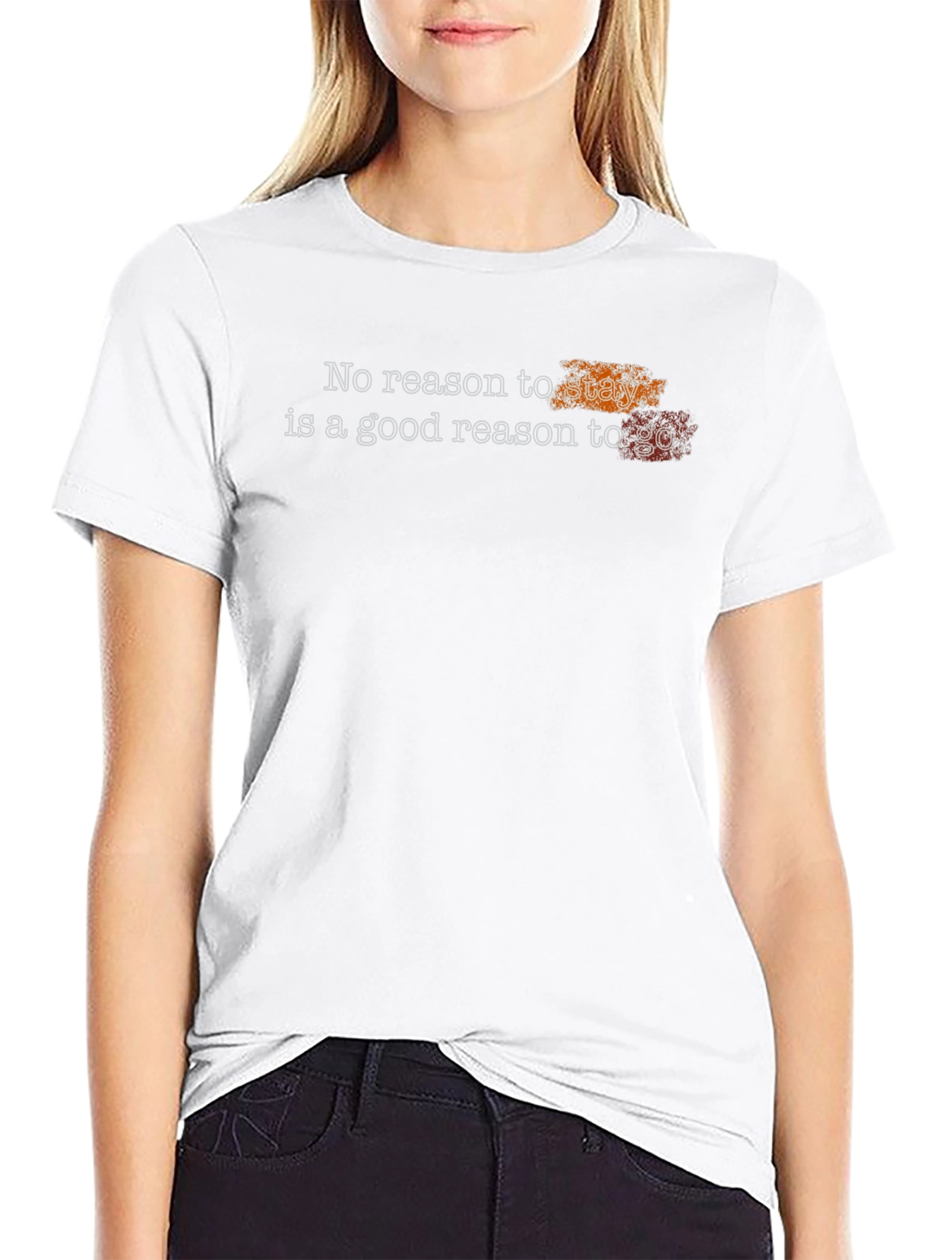 Motivational Graphic Tee - No Reason to Stay