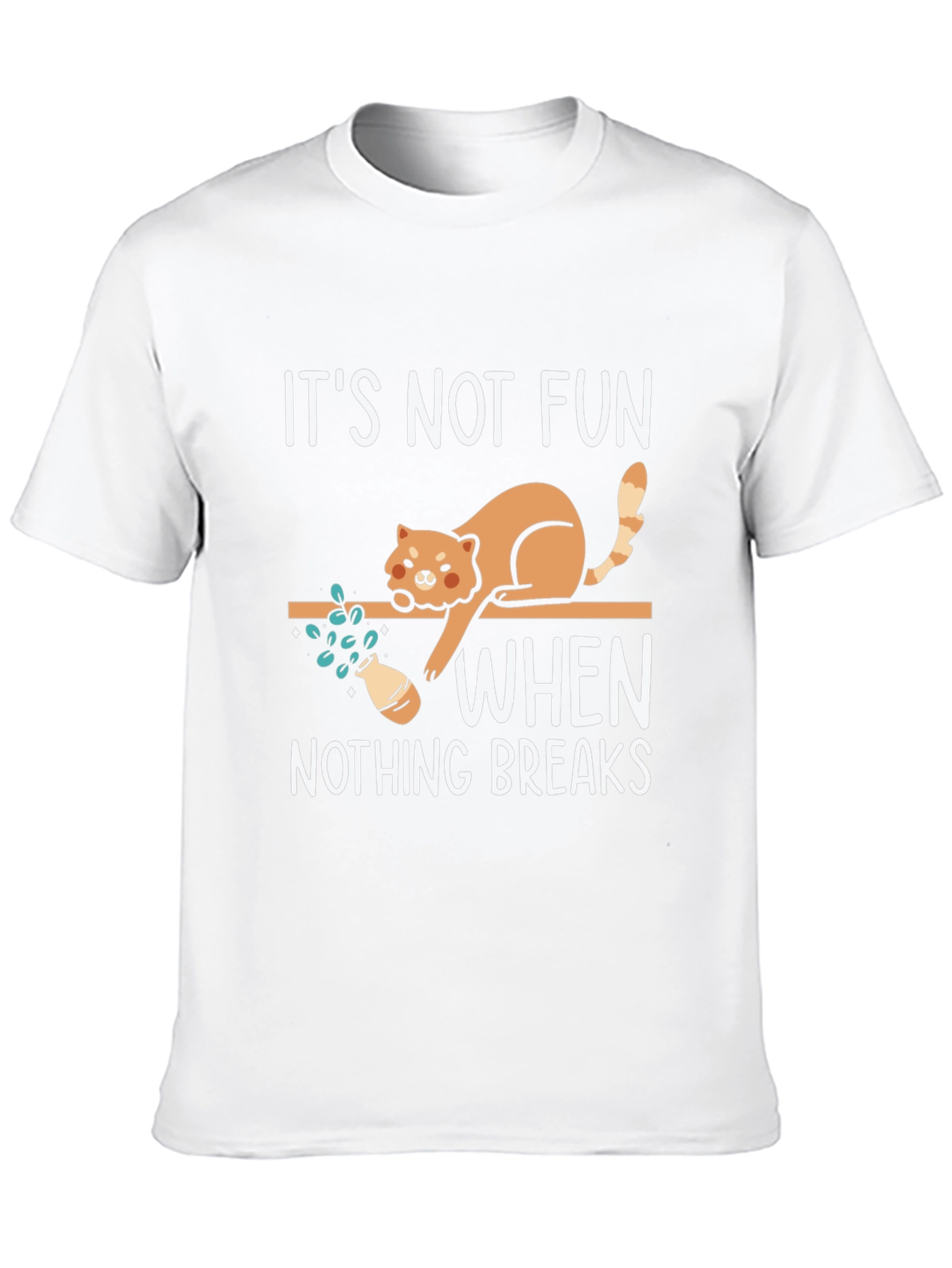 Funny Cat Breaks Things Graphic Tee