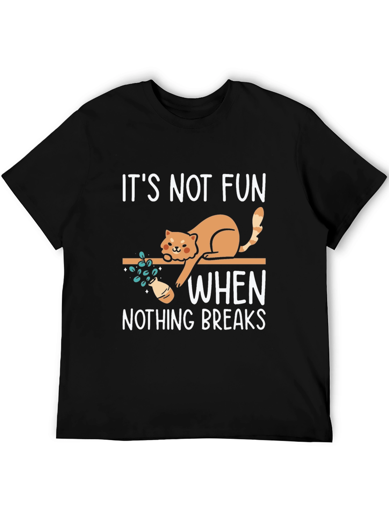 Funny Cat Breaks Things Graphic Tee