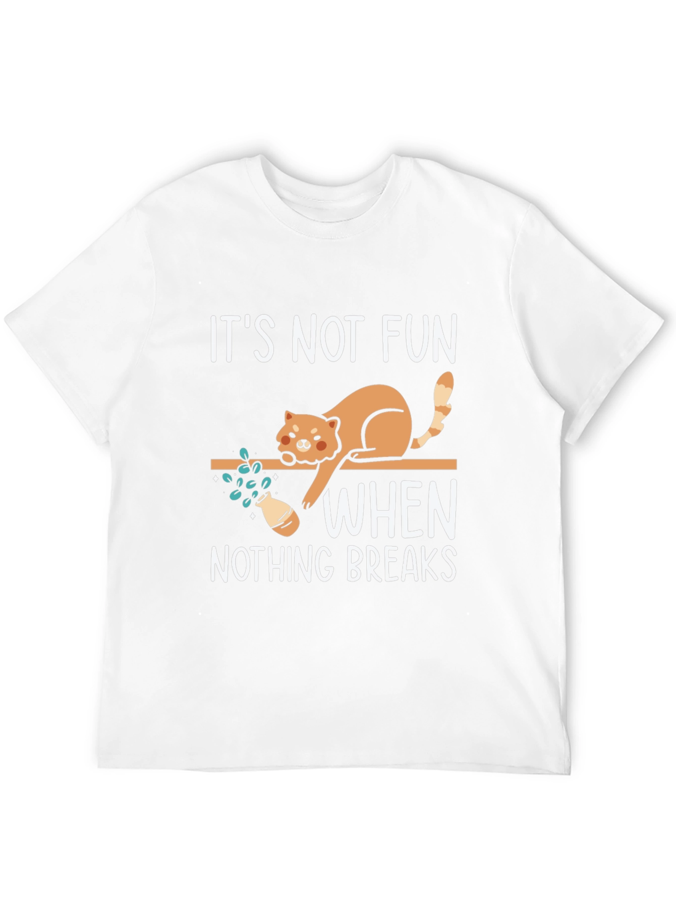 Funny Cat Breaks Things Graphic Tee