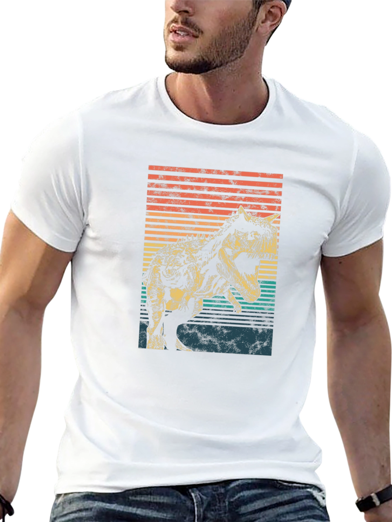 Retro Dinosaur Graphic T-Shirt