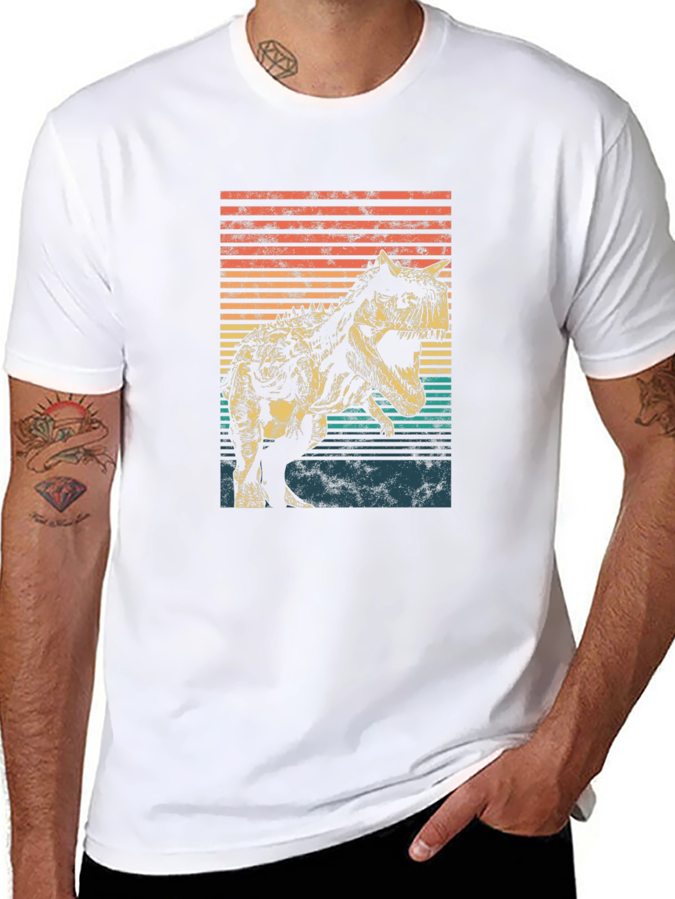 Retro Dinosaur Graphic T-Shirt