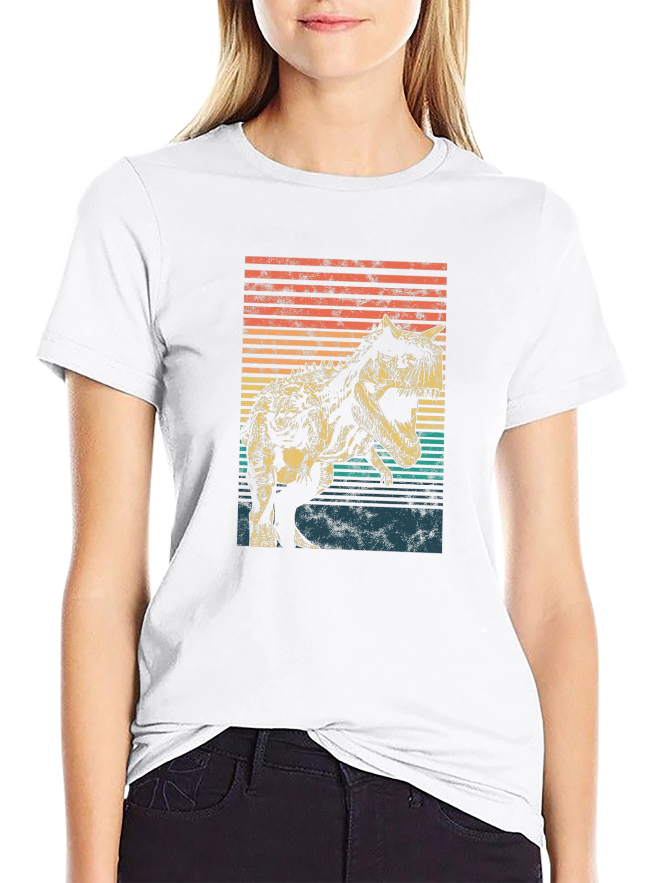 Retro Dinosaur Graphic T-Shirt