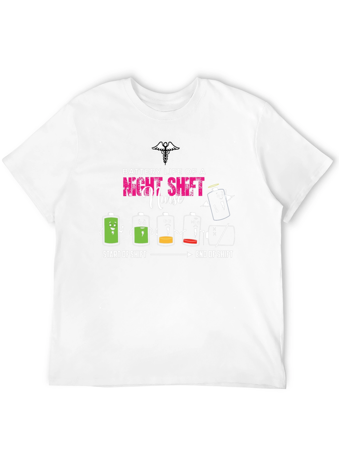 Night Shift Nurse Battery Life Graphic Tee