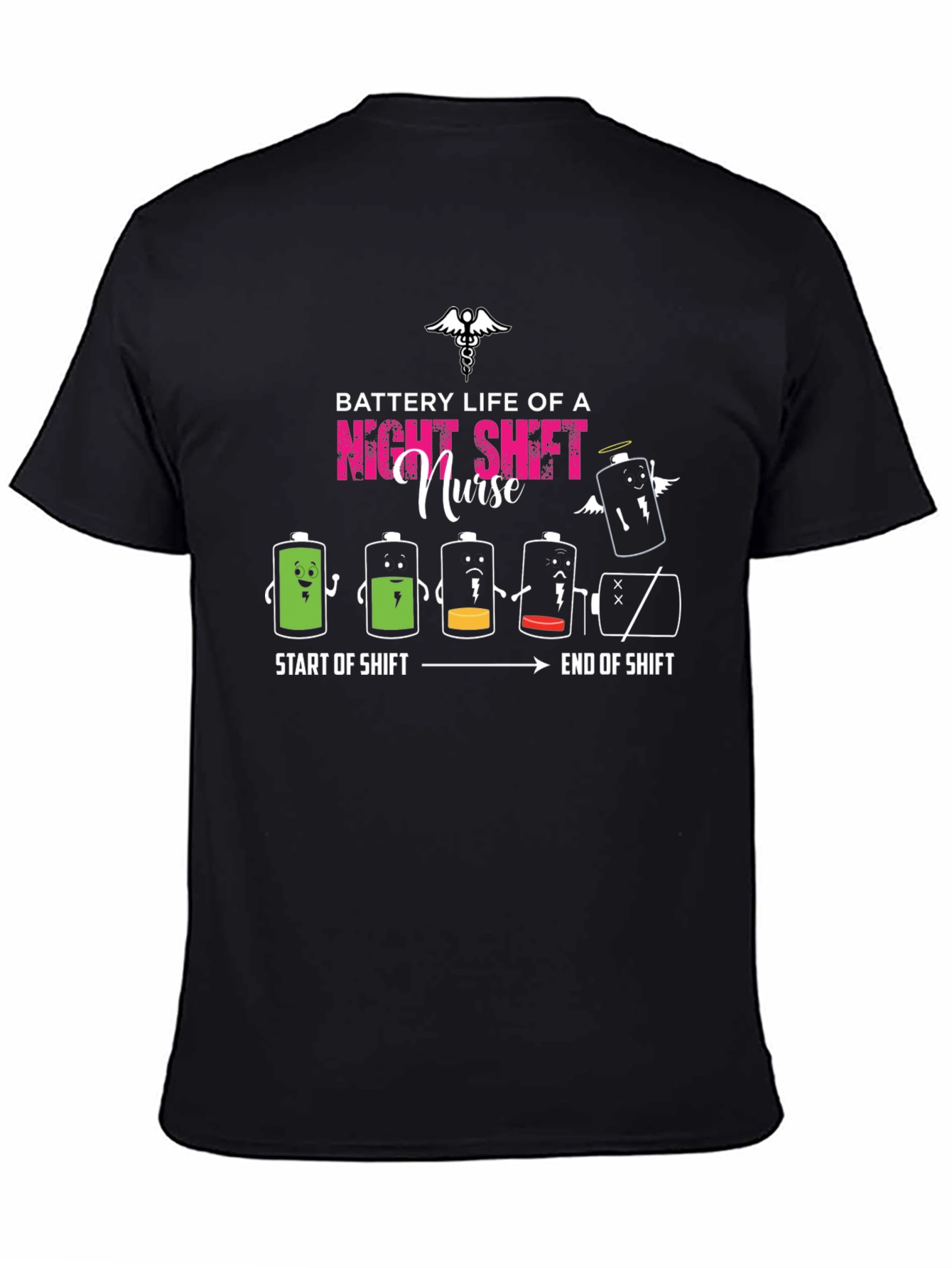 Night Shift Nurse Battery Life Graphic Tee