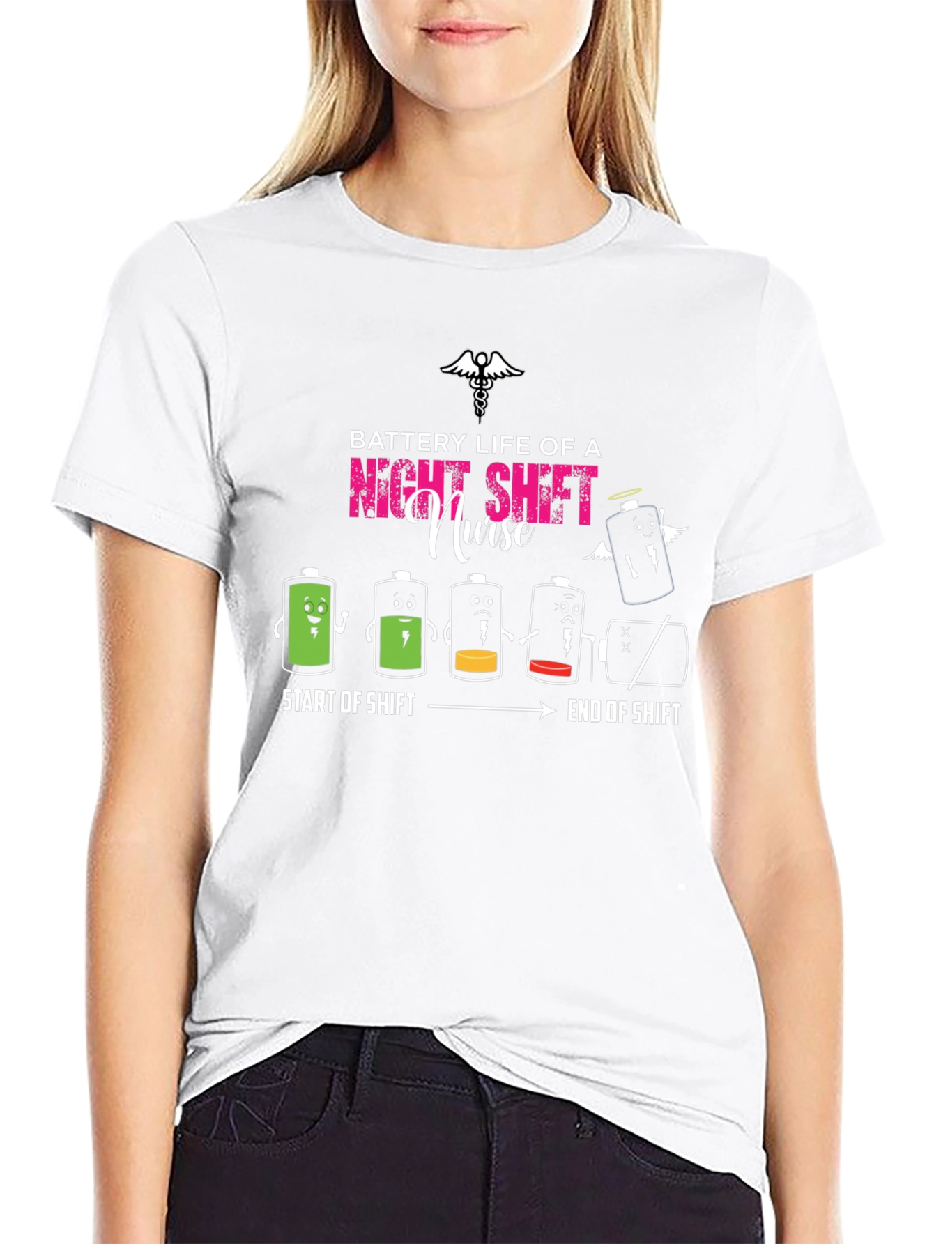 Night Shift Nurse Battery Life Graphic Tee