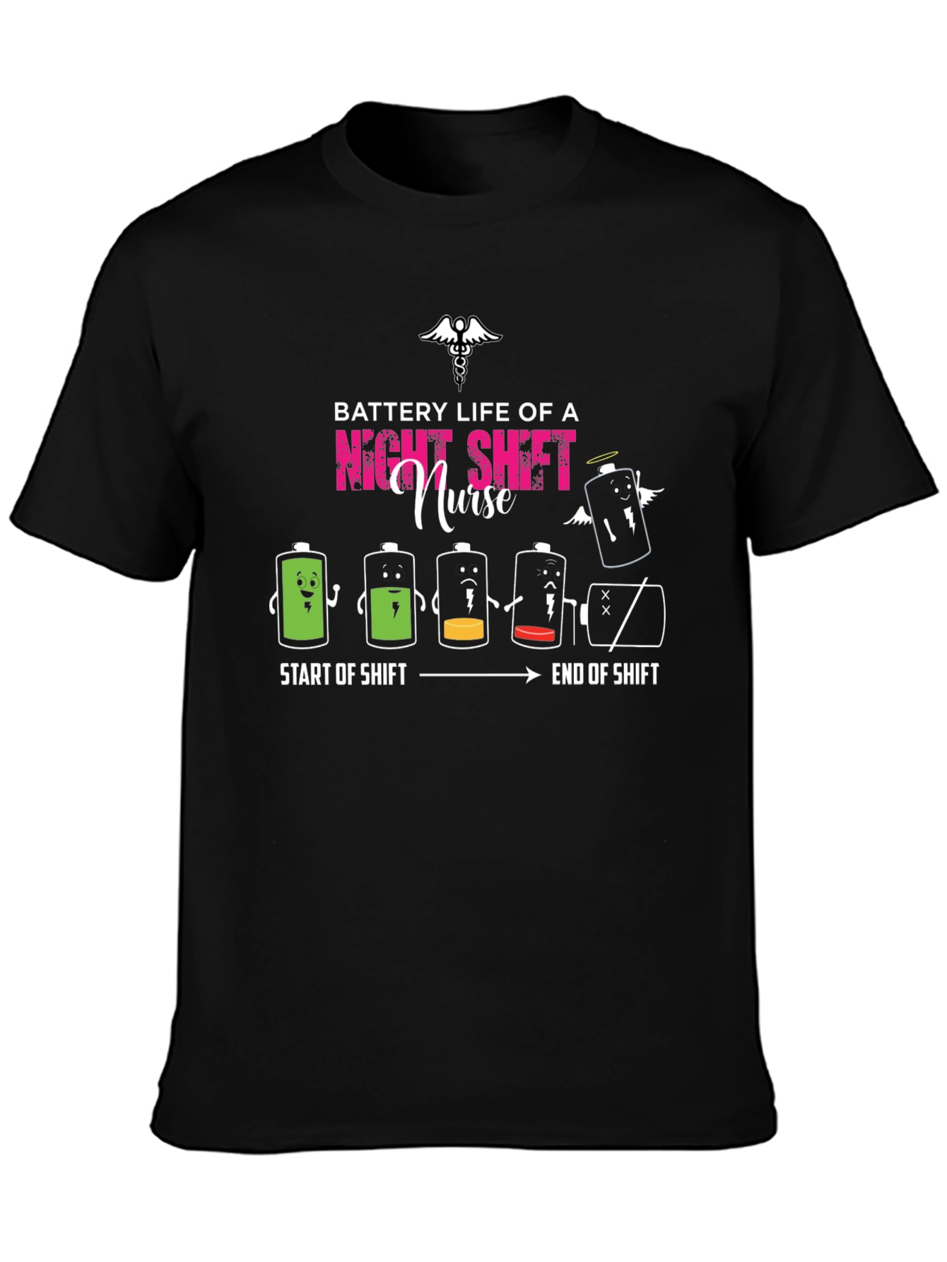 Night Shift Nurse Battery Life Graphic Tee