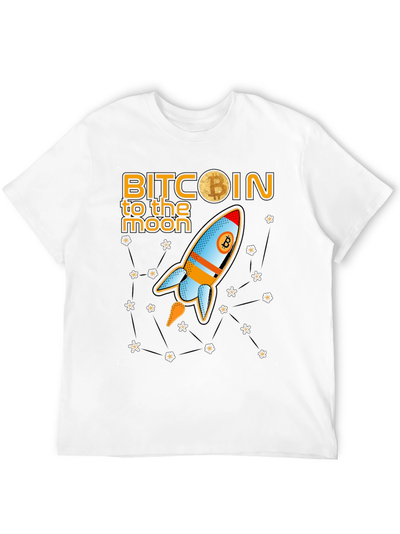 Bitcoin to the Moon T-Shirt Crypto BTC Rocket