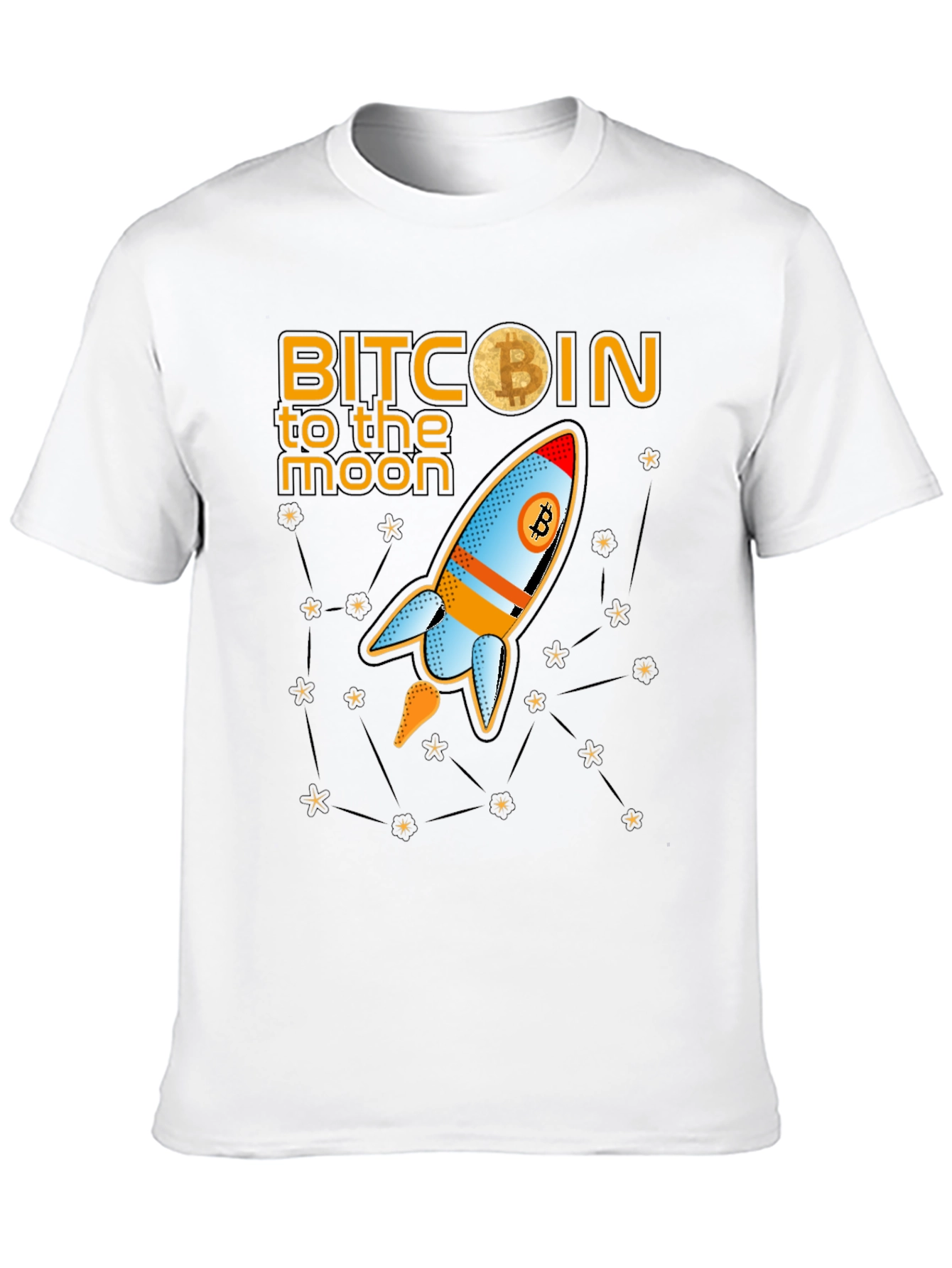 Bitcoin to the Moon T-Shirt Crypto BTC Rocket