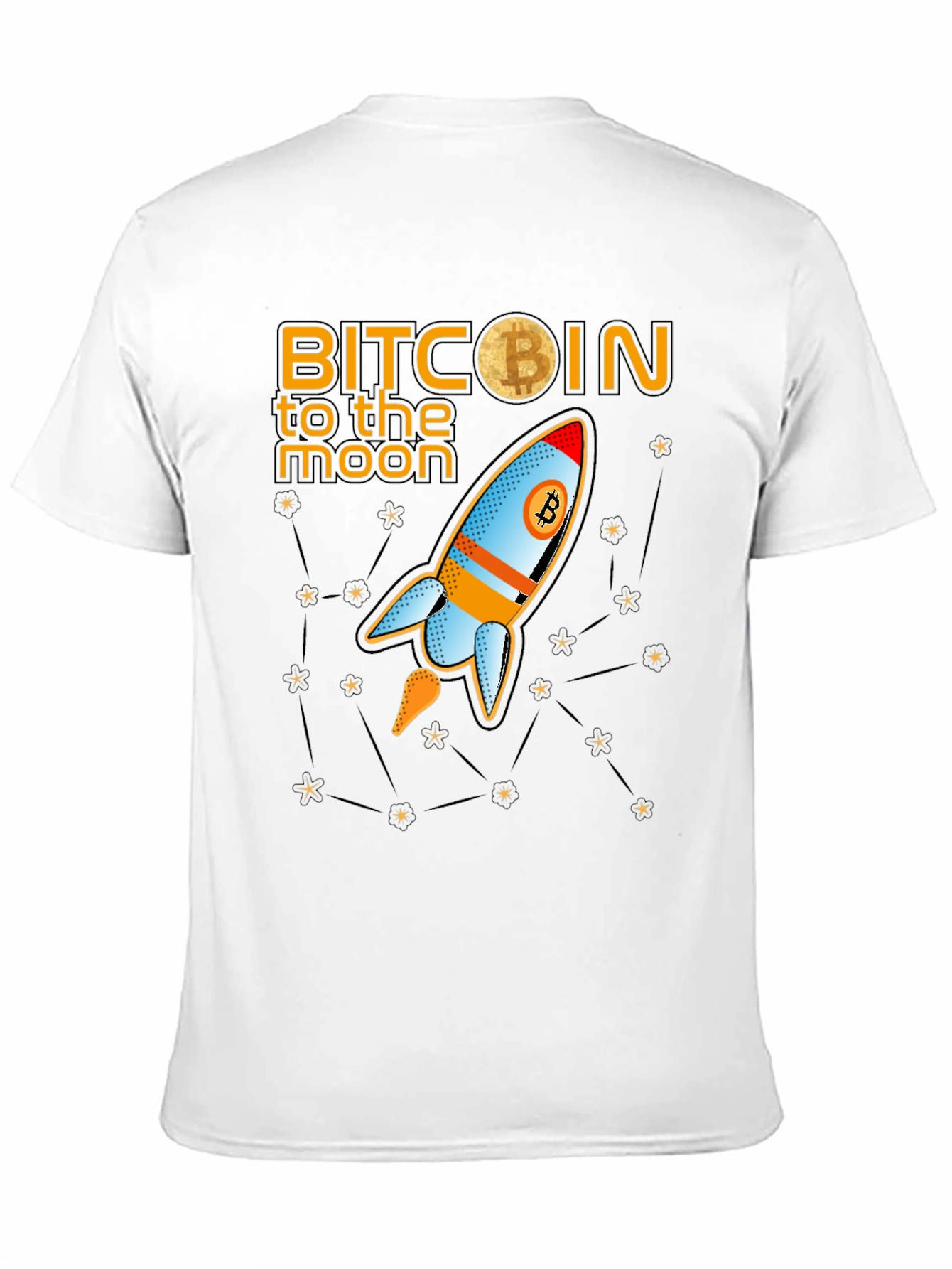 Bitcoin to the Moon T-Shirt Crypto BTC Rocket